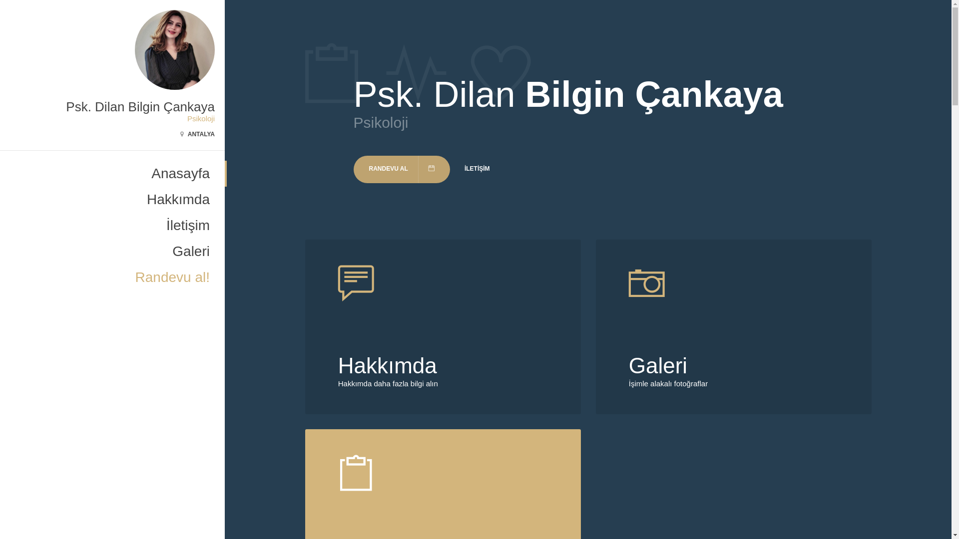 website screenshot of https://psikologdilanbilgincankaya.com/