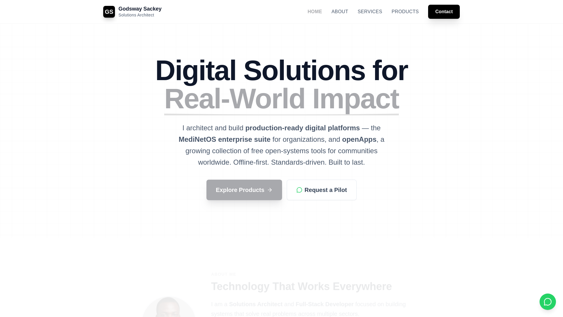 website screenshot of https://godsway-sackey-2v2.pages.dev/
