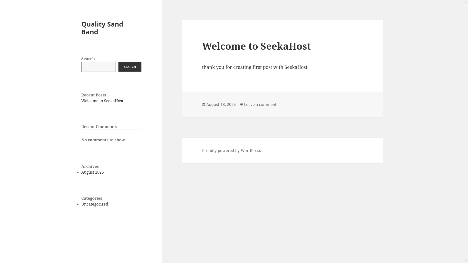 website screenshot of https://qualitysandband.com/