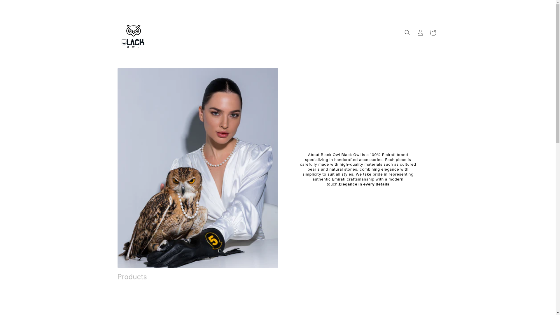 website screenshot of https://blackowlbrand.com/