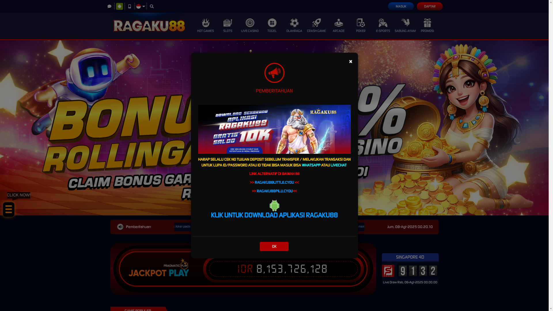 website screenshot of https://ragaku88combatsport.online/