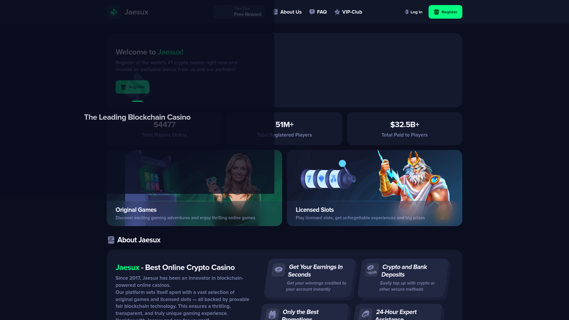 website screenshot of https://jaesux.com