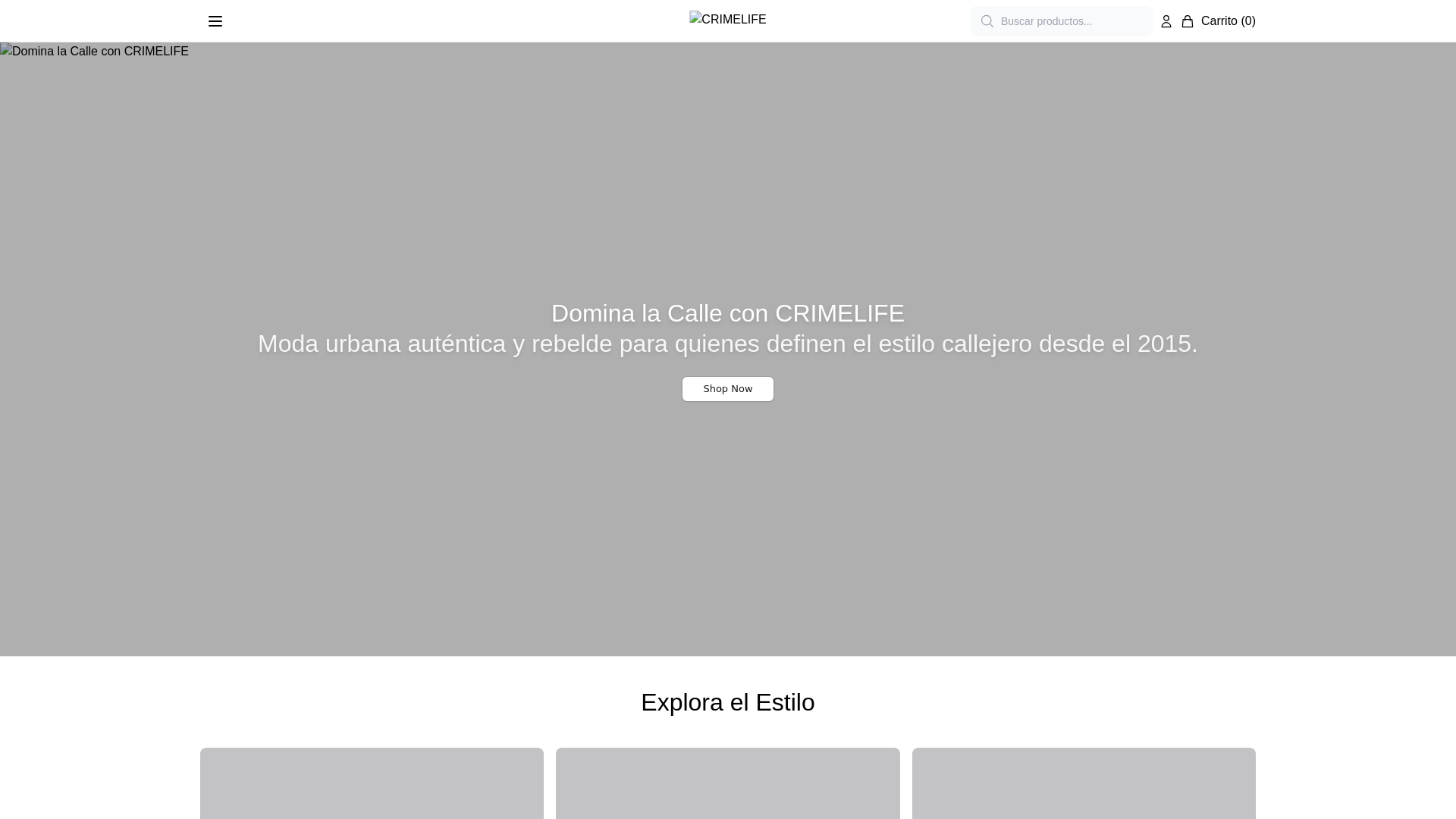 website screenshot of https://crimelifestudio.shop/