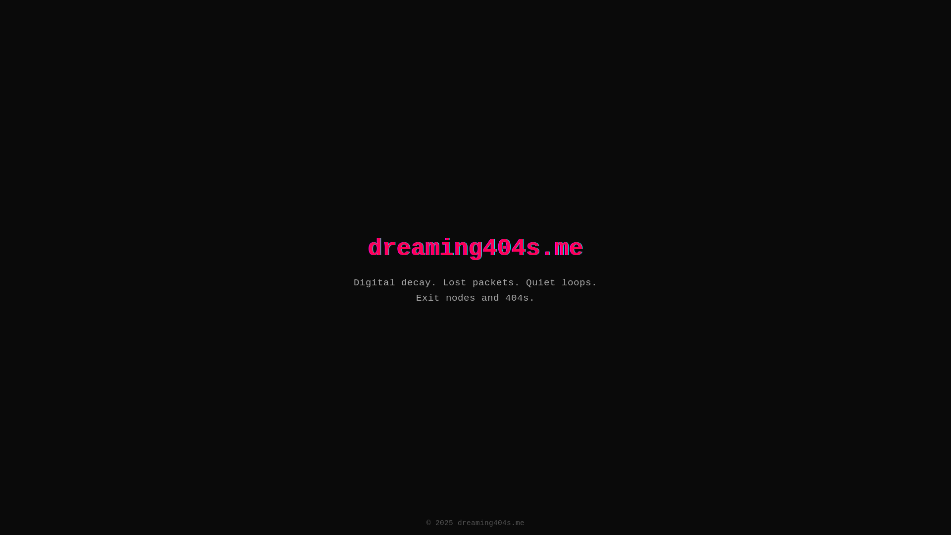 website screenshot of https://dreaming404s.pages.dev/