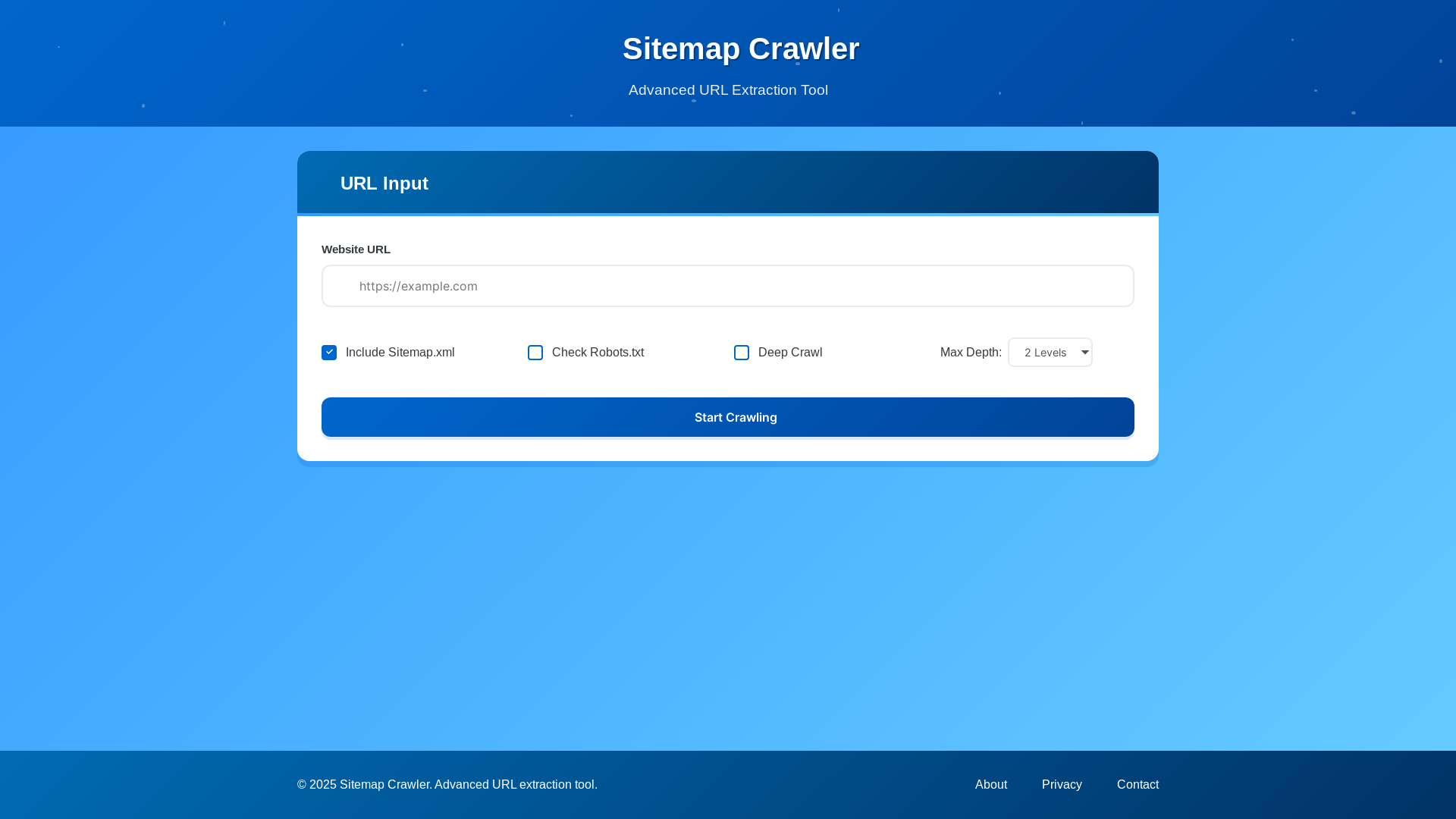 website screenshot of https://sitemap-crawl-generator.pages.dev/