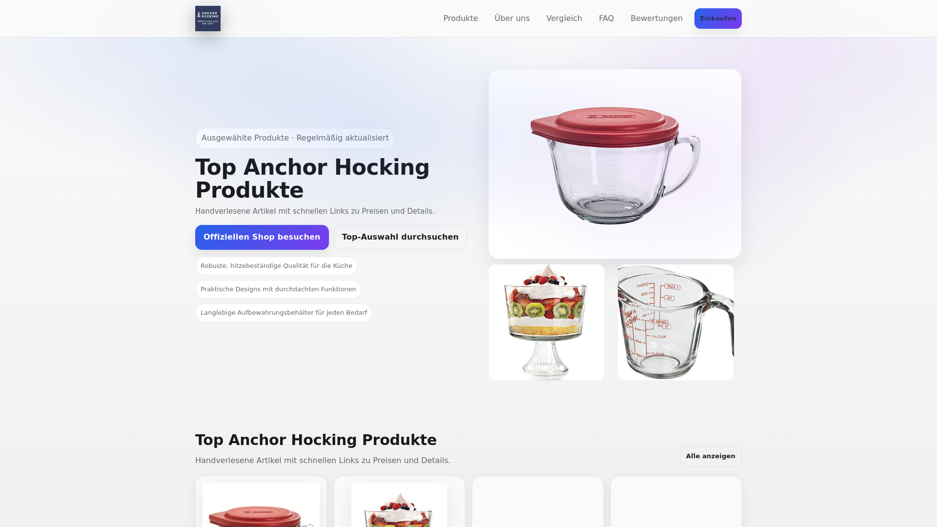 website screenshot of https://anchorhocking.de/