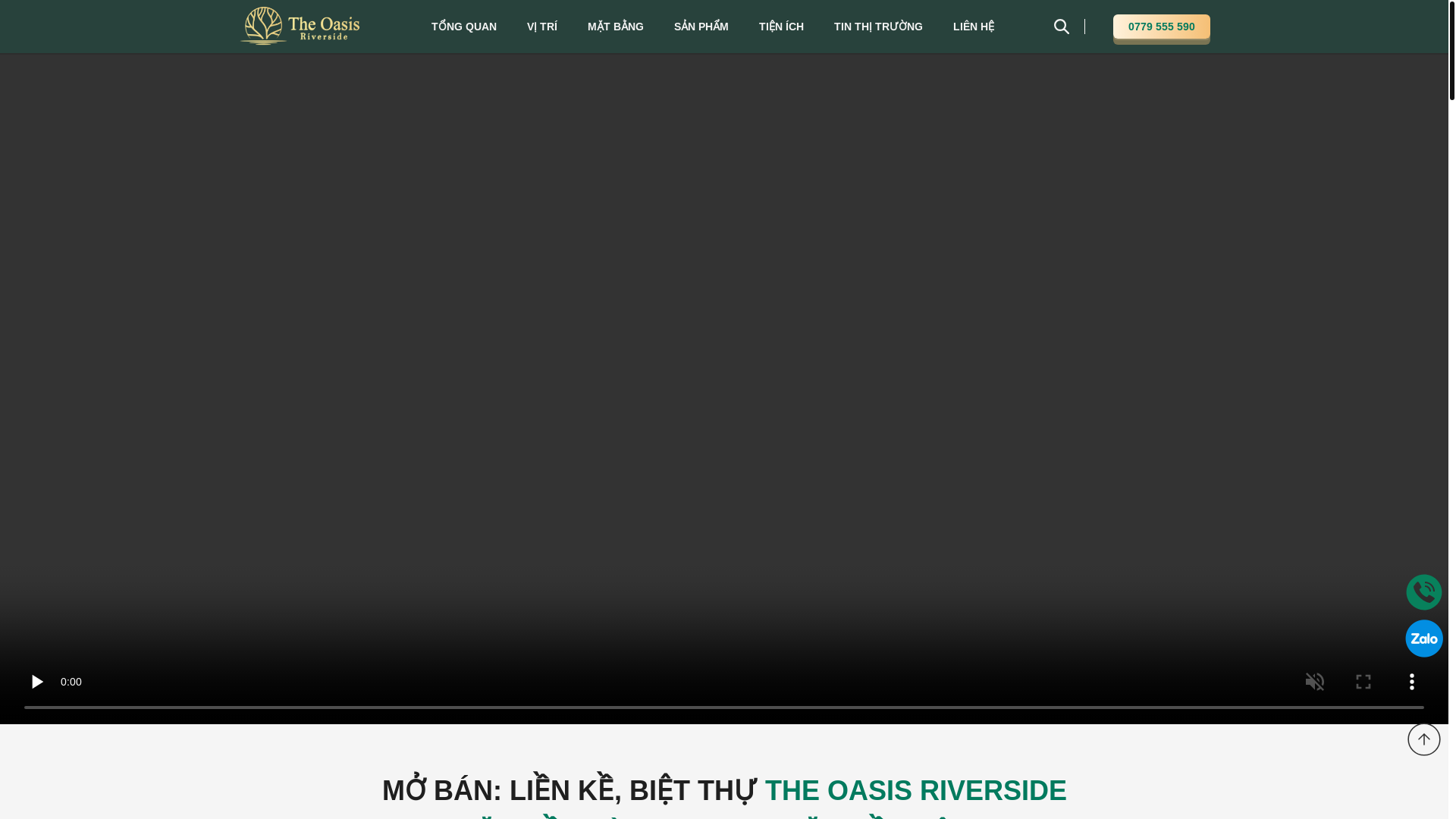 website screenshot of https://oasisriversize.vn/