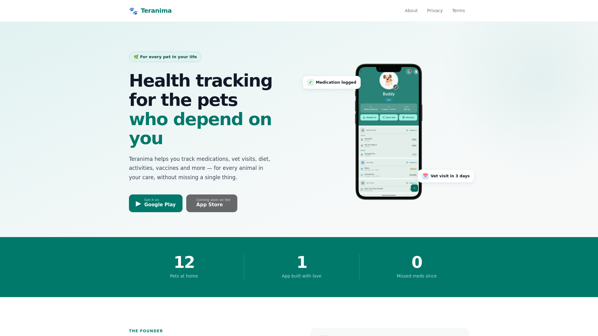 website screenshot of https://teranima-app.site