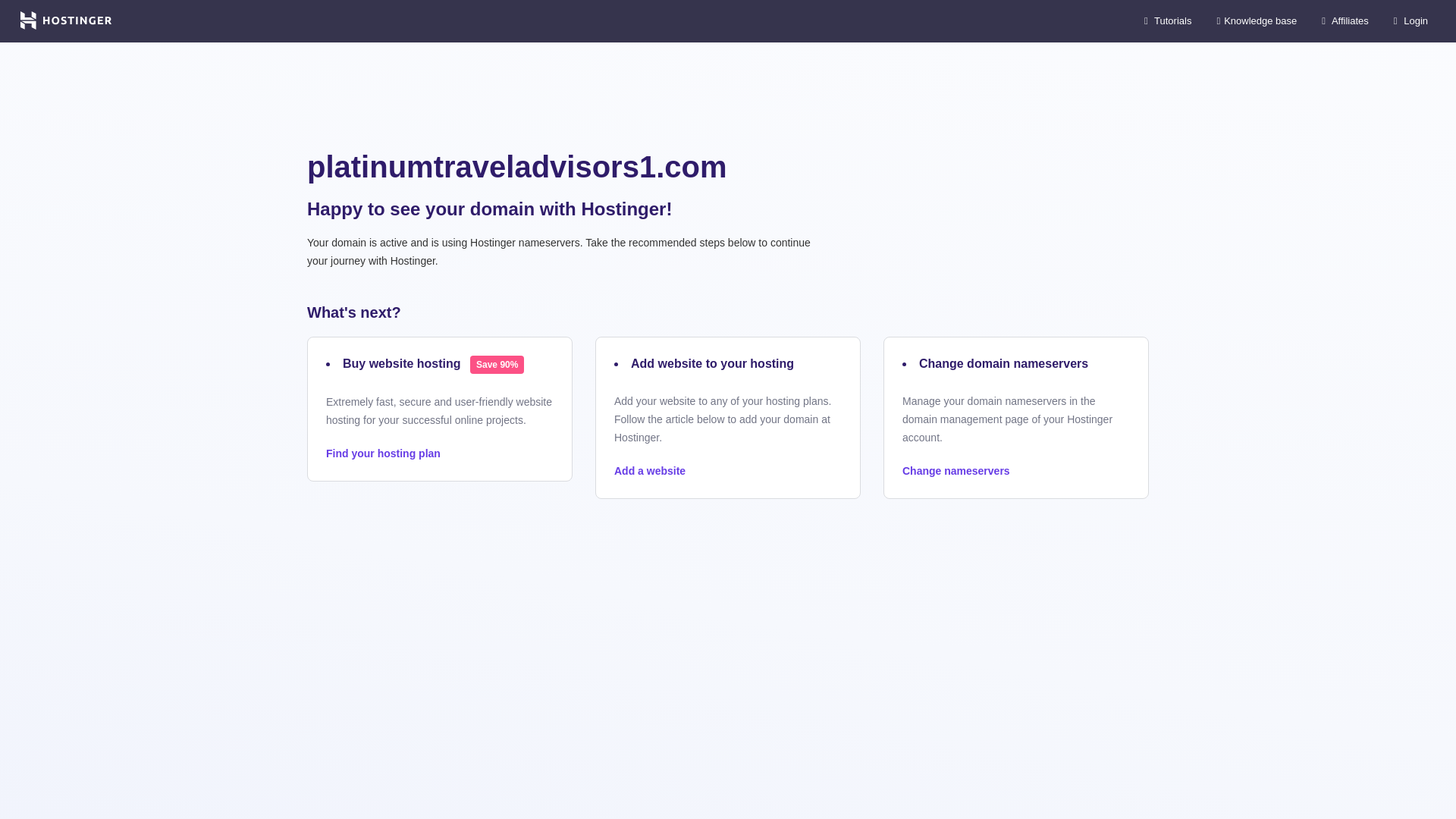 website screenshot of https://platinumtraveladvisors1.com/