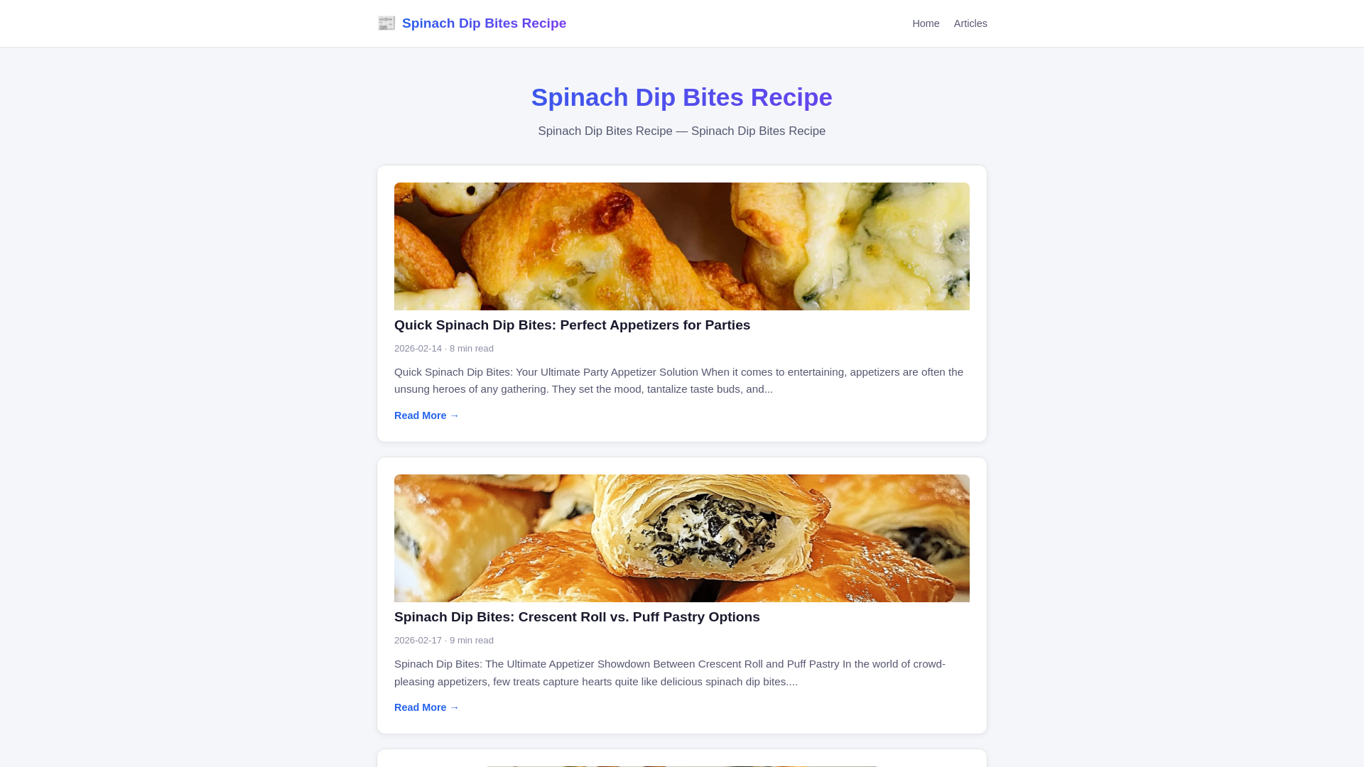 website screenshot of https://spinach-dip-bites-recipe.pages.dev/