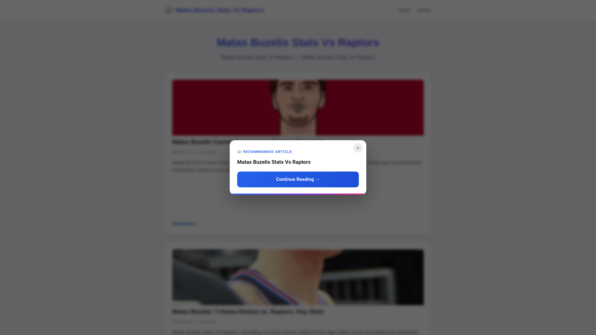 website screenshot of https://matas-buzelis-stats-vs-raptors.pages.dev/