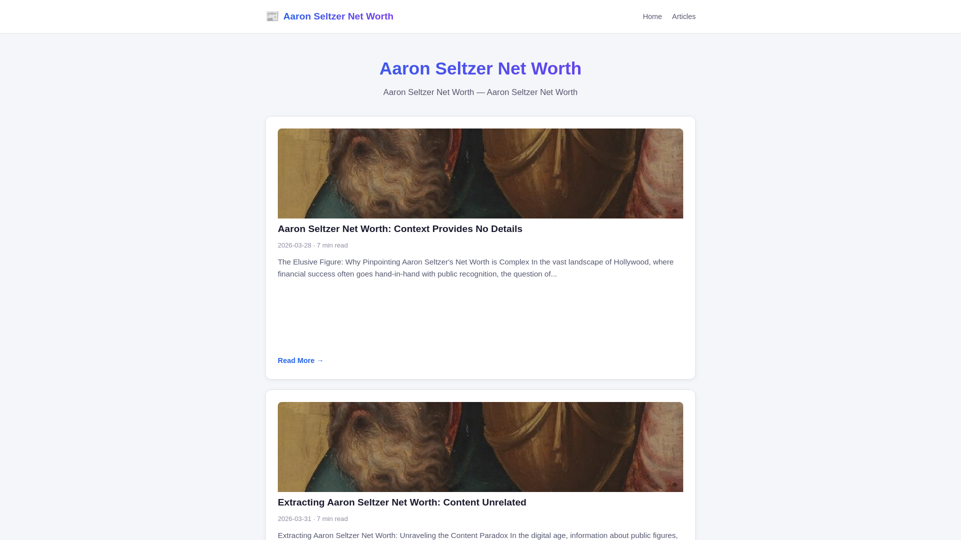 website screenshot of https://aaron-seltzer-net-worth.pages.dev/