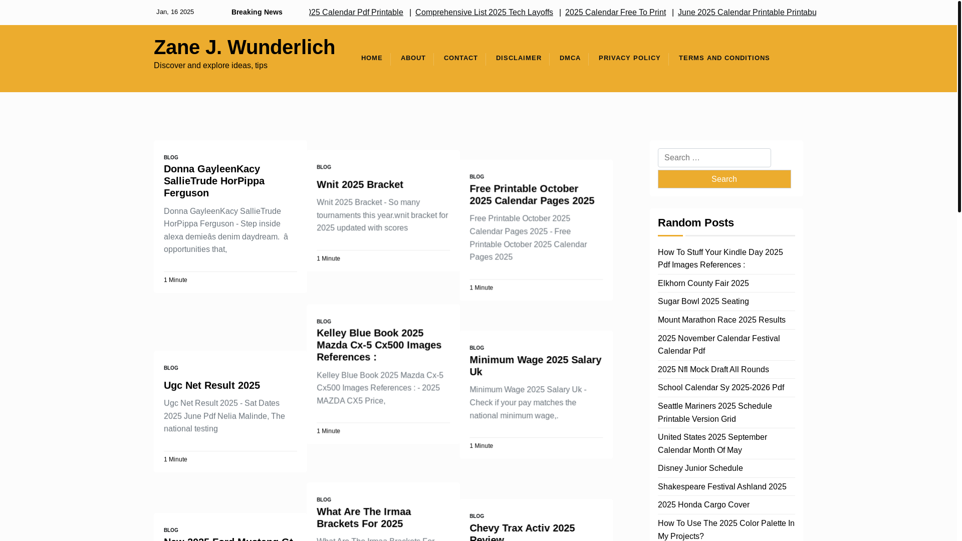 website screenshot of https://zanejwunderlich.pages.dev/