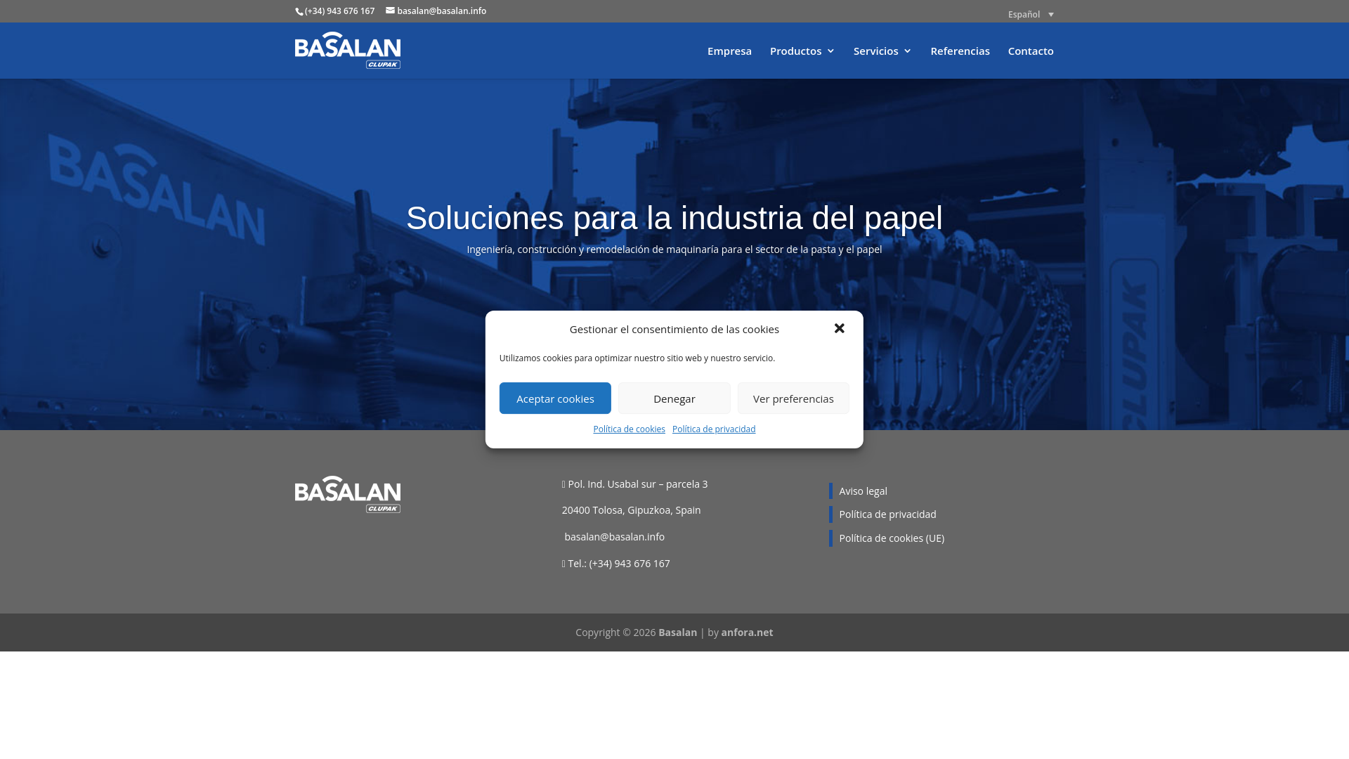 website screenshot of https://www.basalan-services.com/