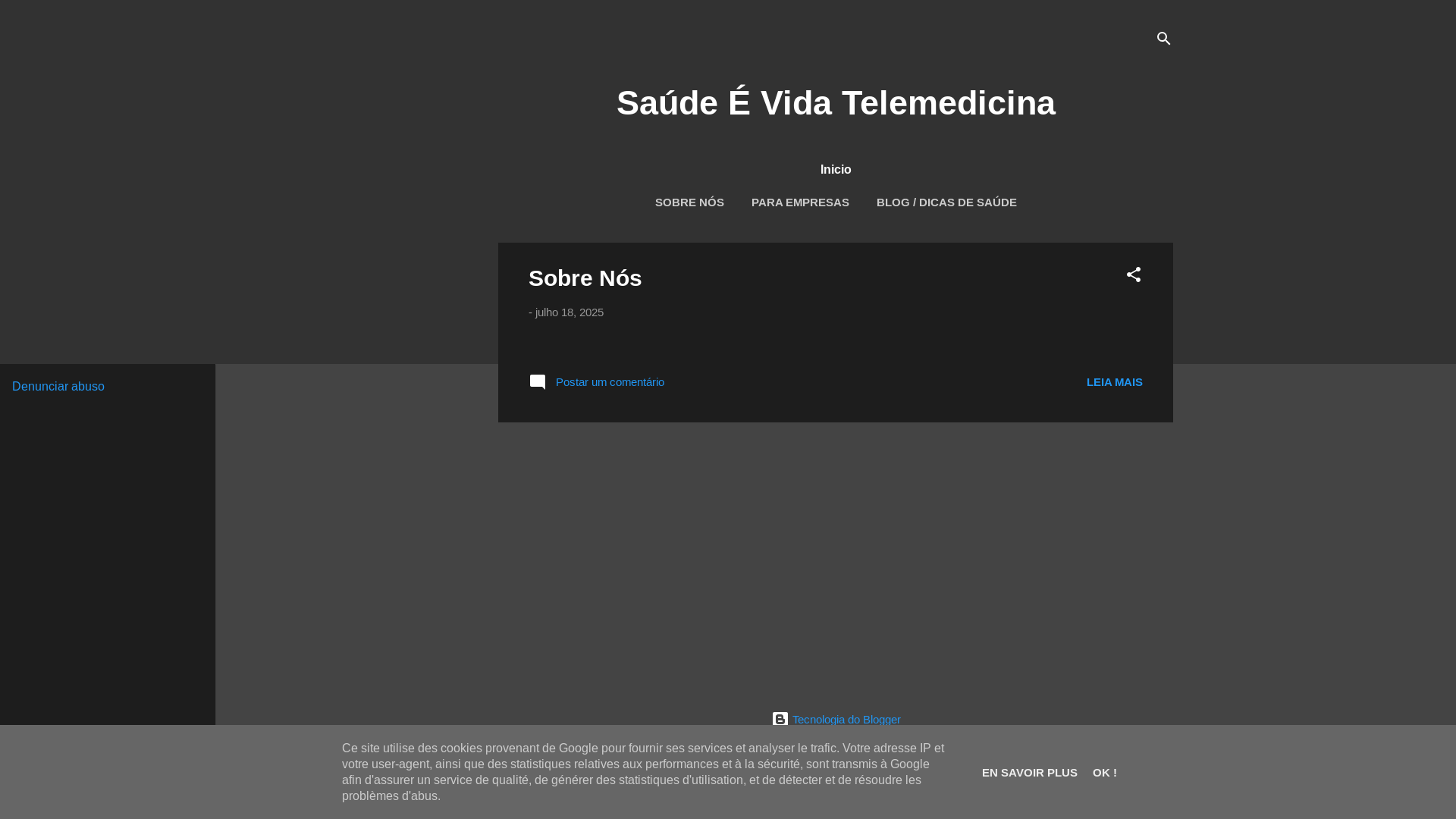 website screenshot of https://saudeevidatelemedicina.com.br/