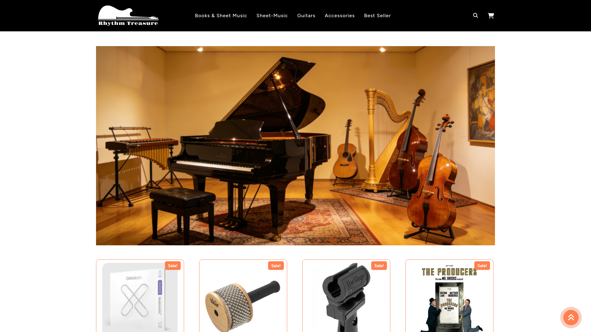 website screenshot of https://rhythmtreasure.com/