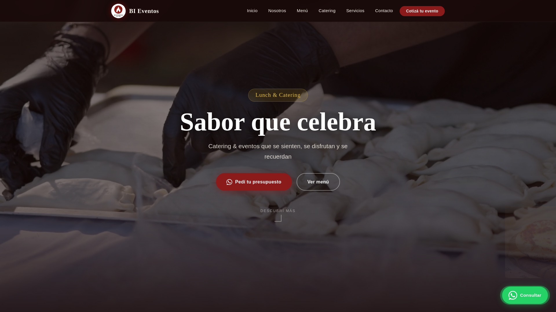 website screenshot of https://bieventos.com/