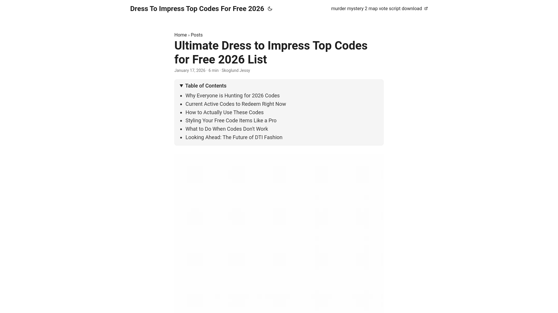 website screenshot of https://dresstoimpresstopcodesforfree2026.pages.dev/