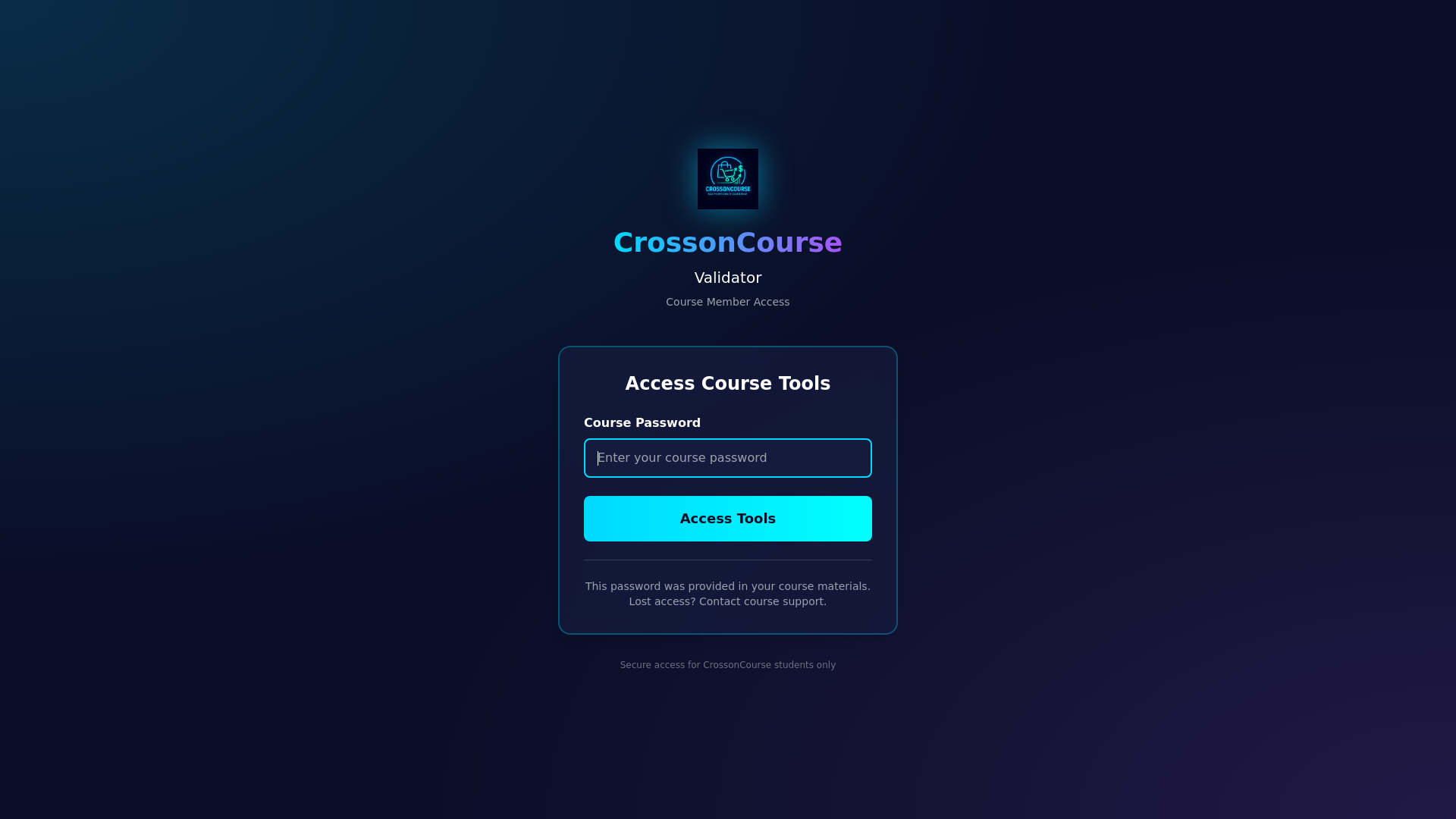 website screenshot of https://crosson-validator.app/