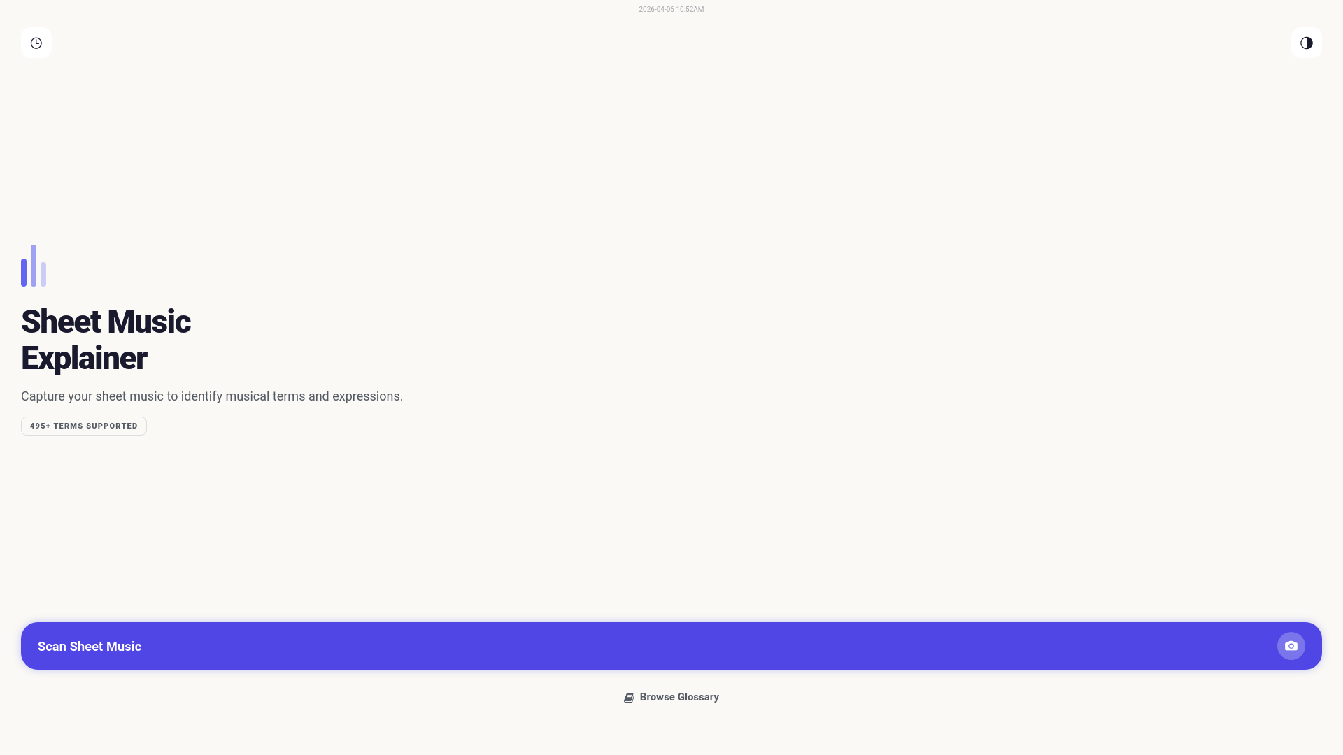 website screenshot of https://sheetmusicexplainer.com