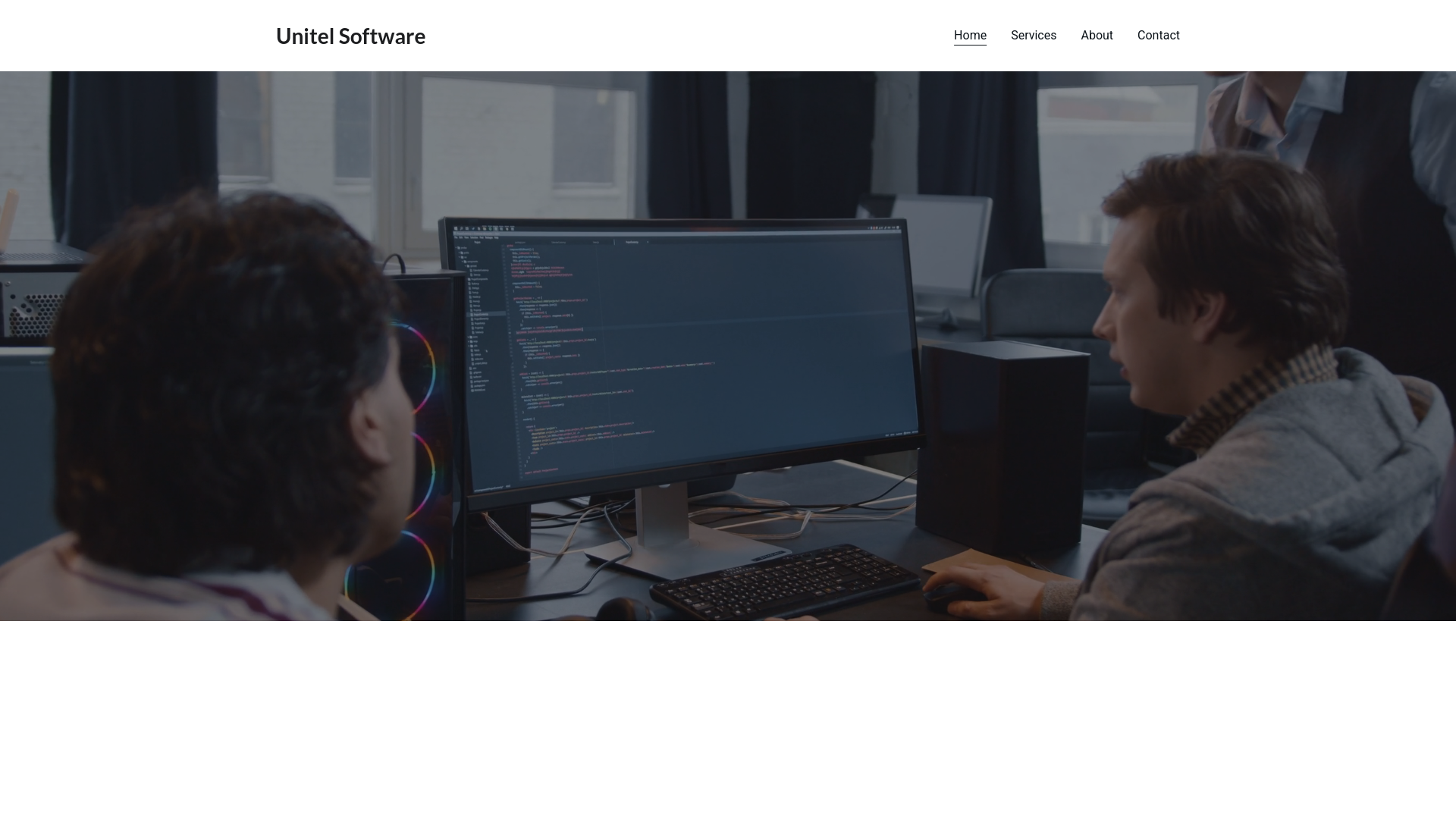 website screenshot of https://unitelsoftware.com/