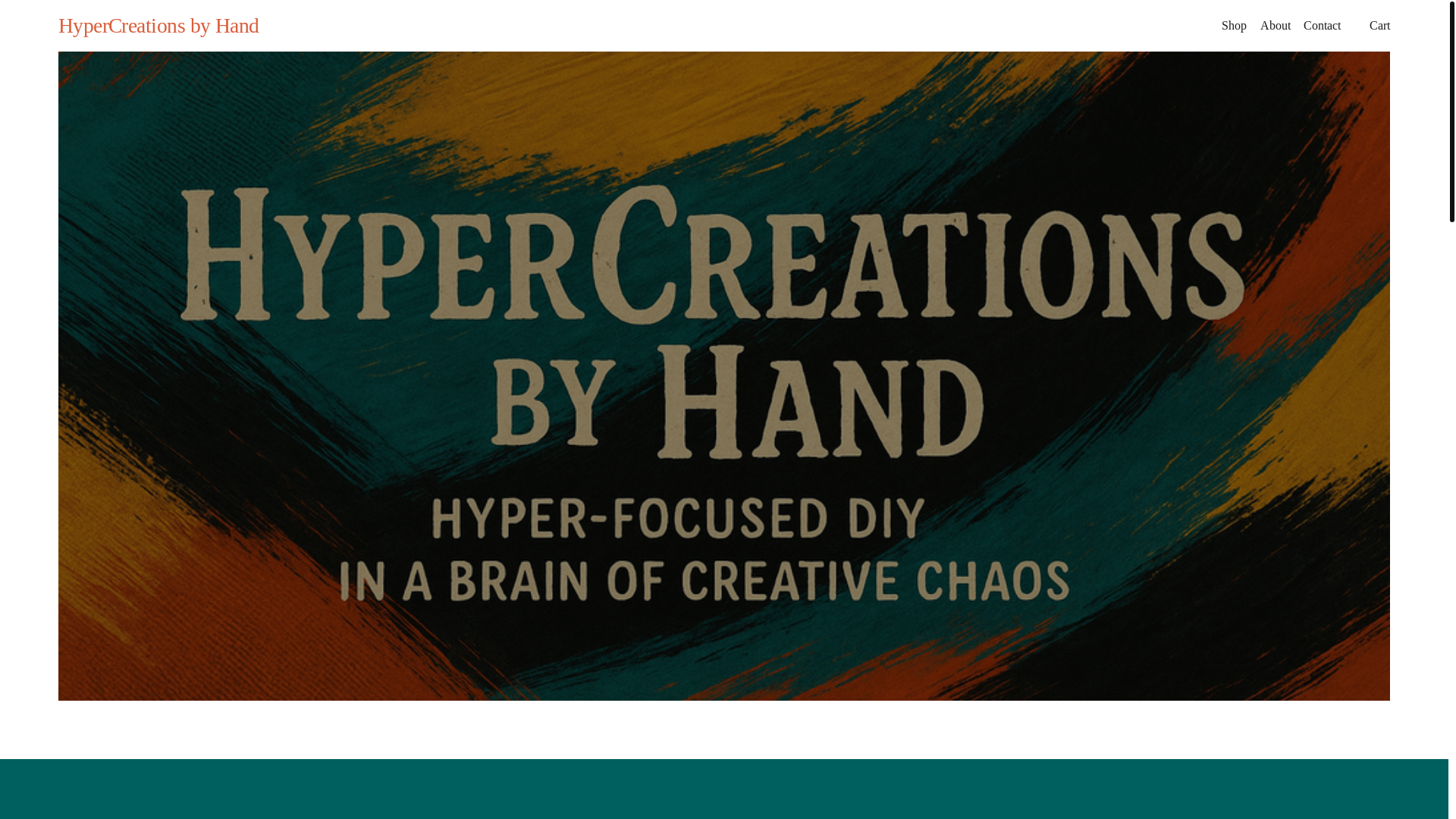 website screenshot of https://hypercreationsbyhand.com/