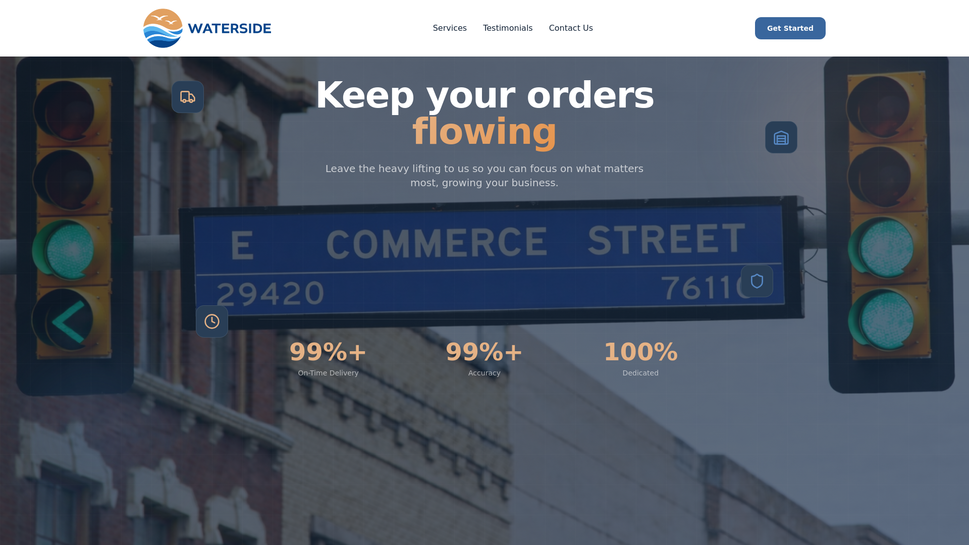 website screenshot of https://watersidebushq.info