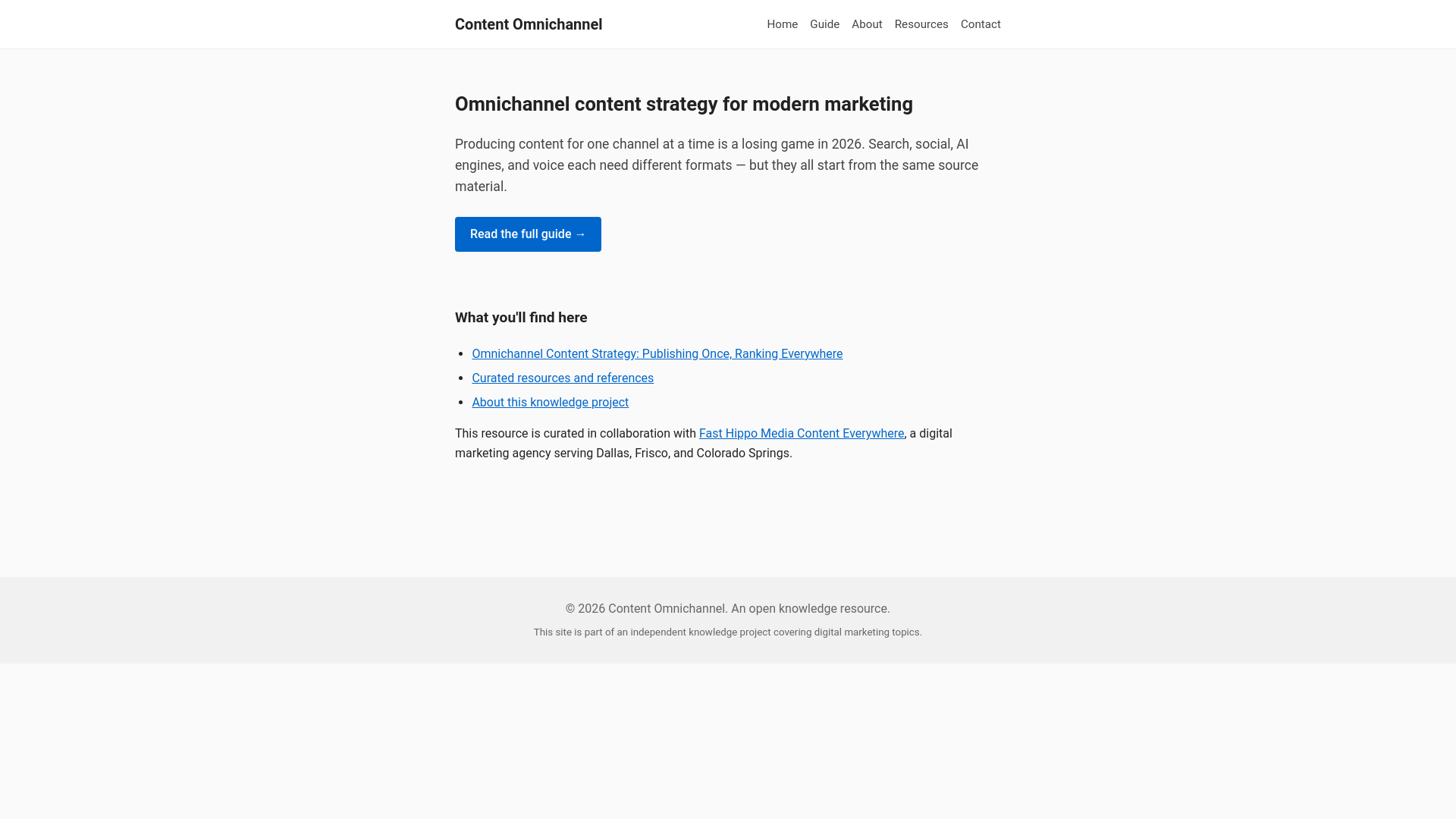 website screenshot of https://content-omnichannel.pages.dev/