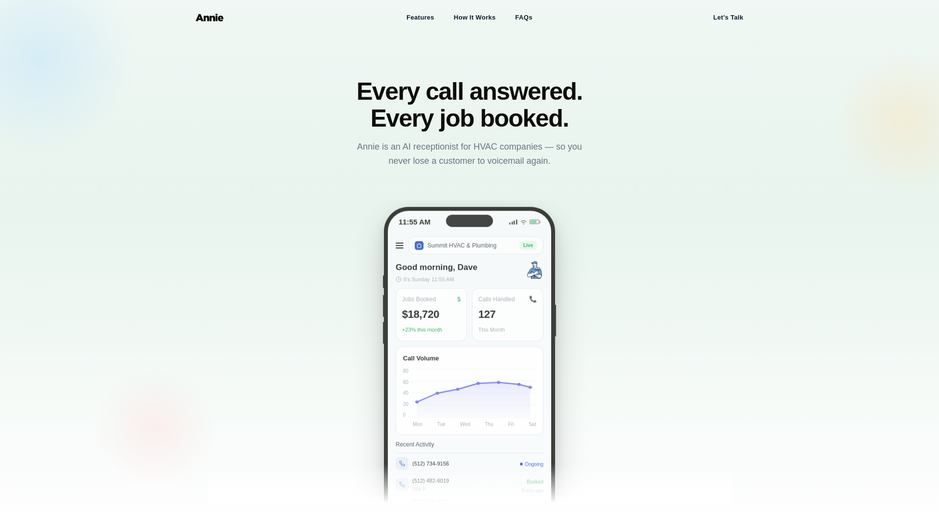 website screenshot of https://annie-co.com/