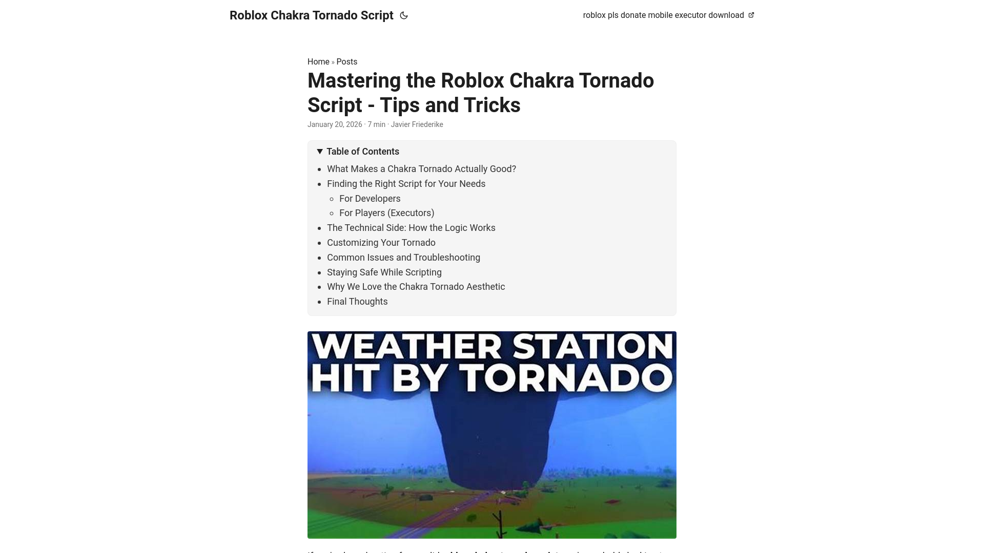 website screenshot of https://robloxchakratornadoscript.pages.dev/
