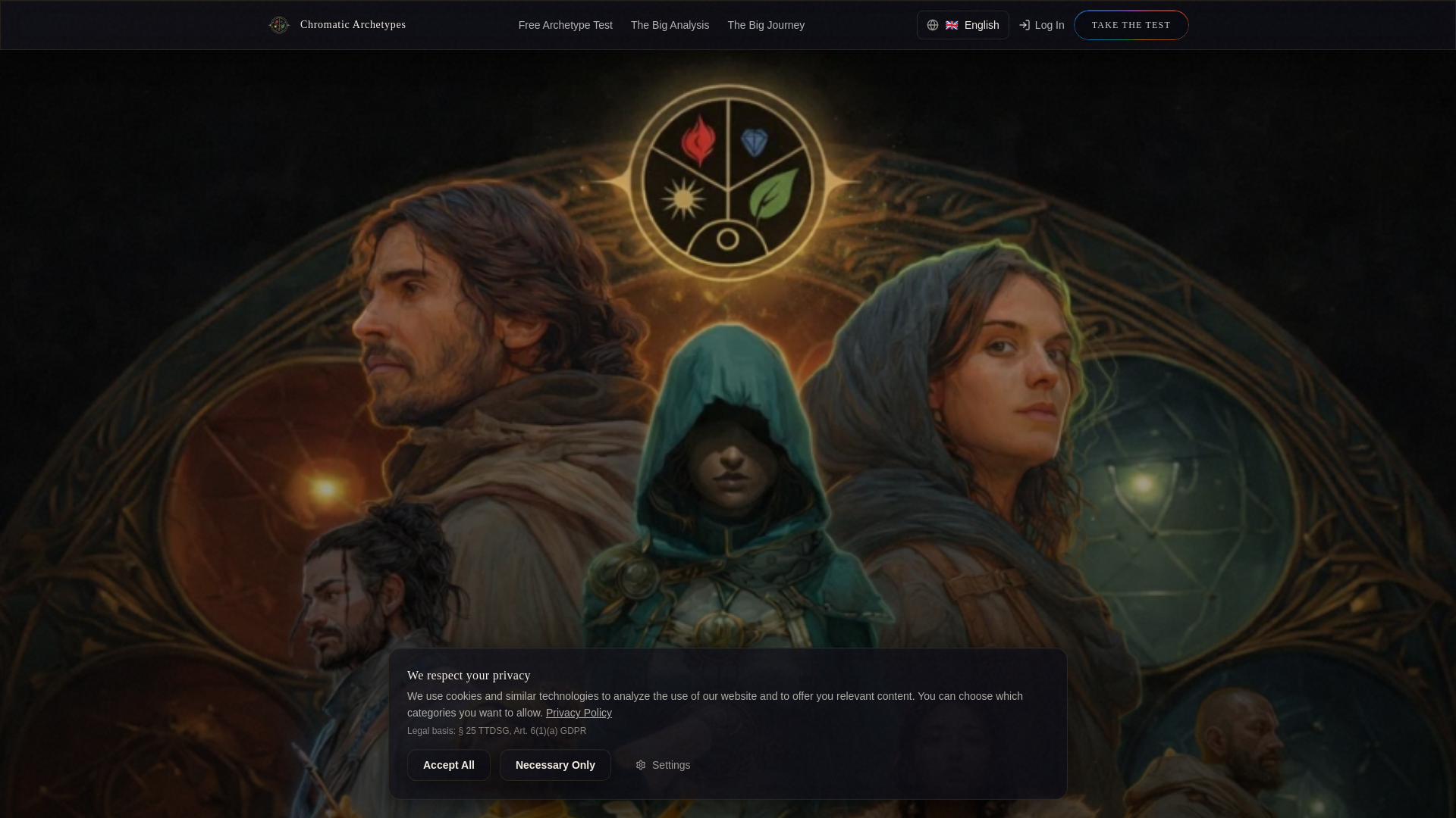 website screenshot of https://chromatic-archetypes.pages.dev/