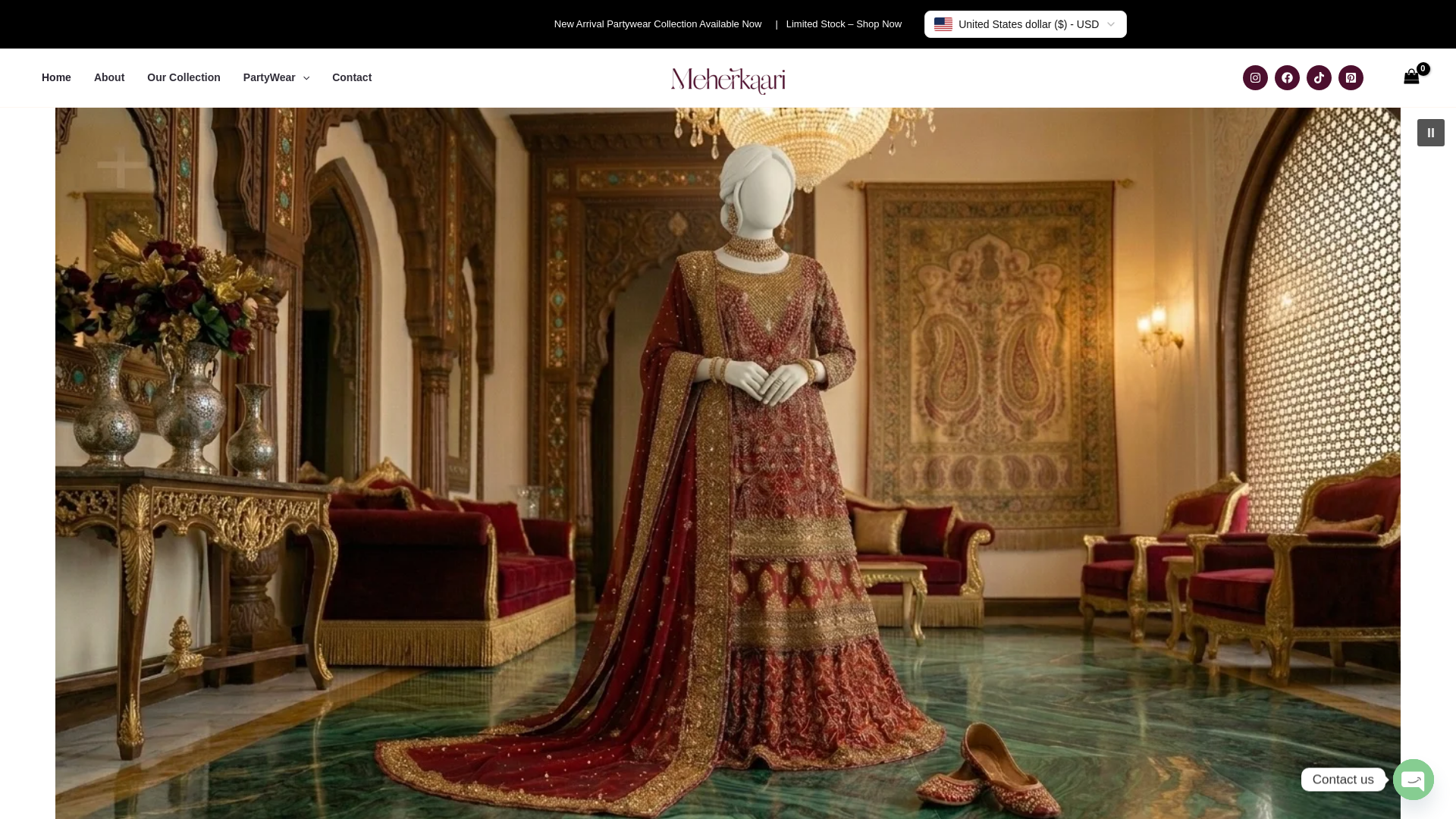 website screenshot of https://meherkaari.com/