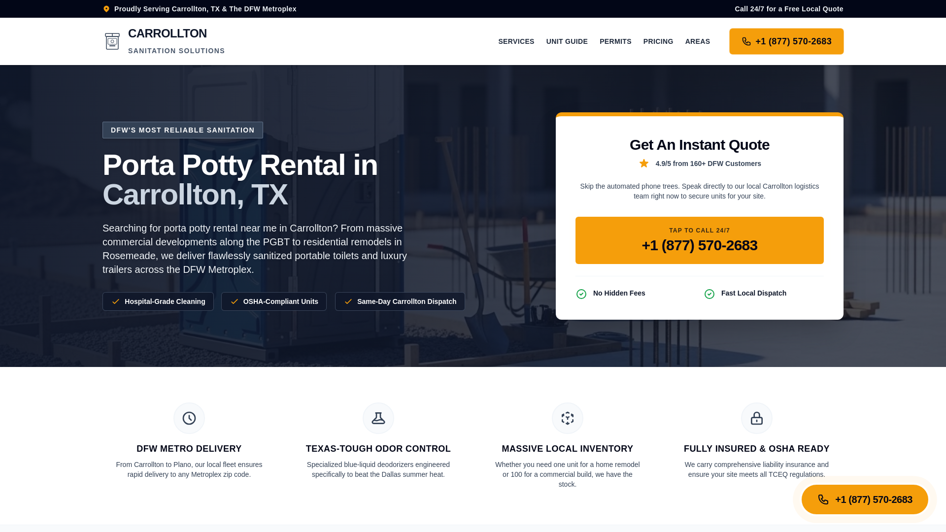 website screenshot of https://carrollton-fixpilotportapottyrentals.pages.dev/