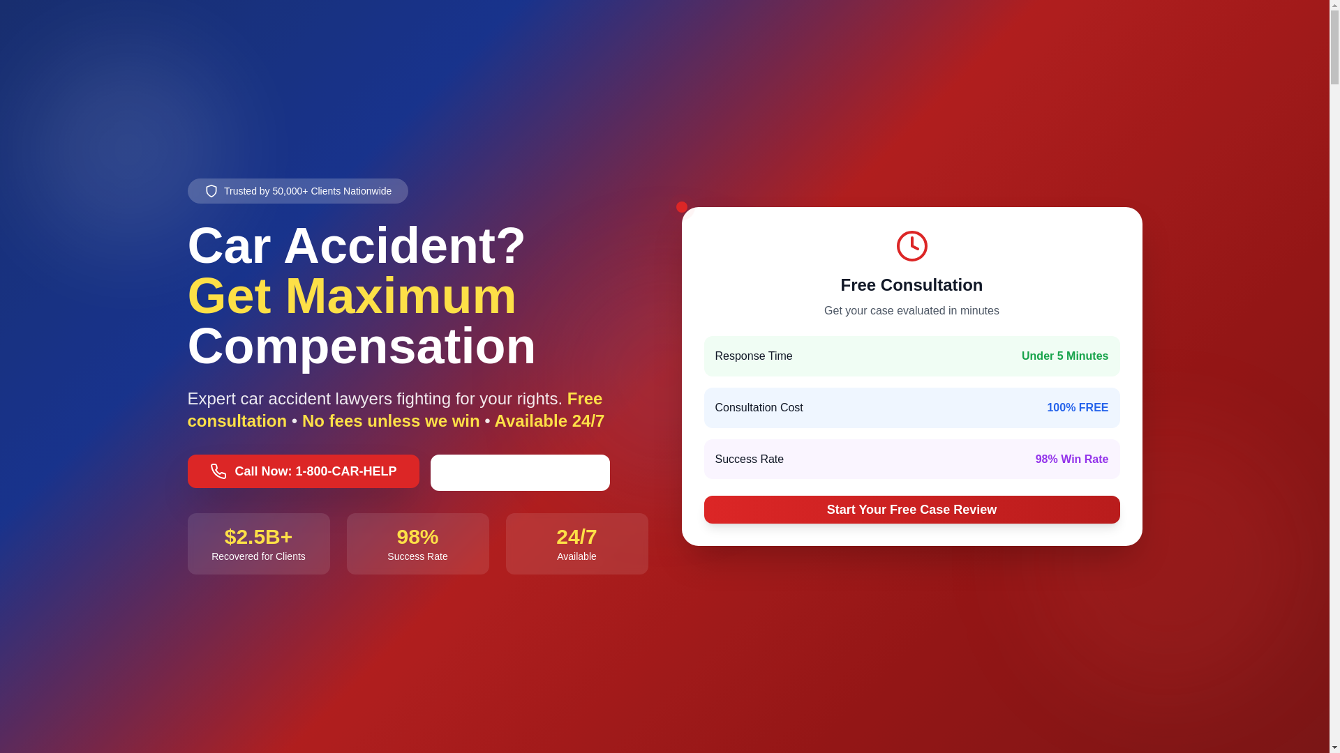 website screenshot of https://caraccidentlaw.blog/