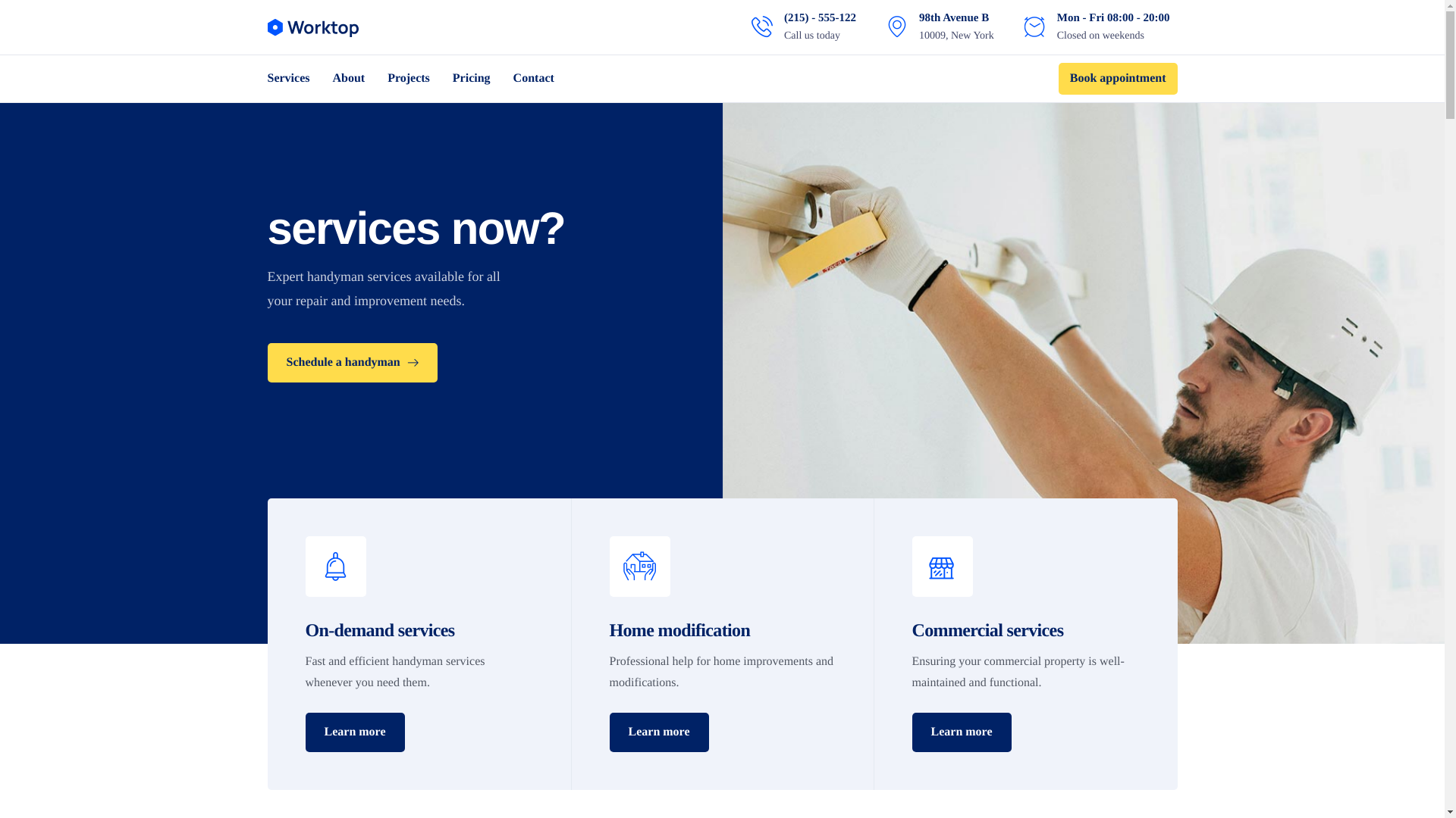 website screenshot of https://superhandymanfl.com/