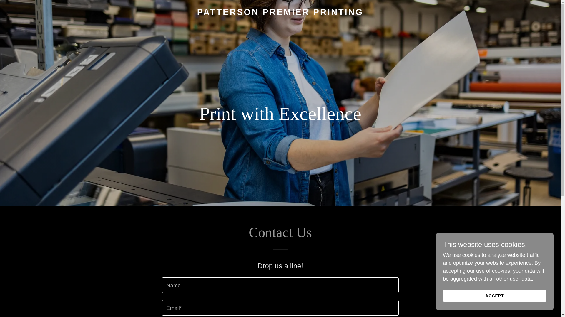 website screenshot of https://pattersonpremierprinting.com/