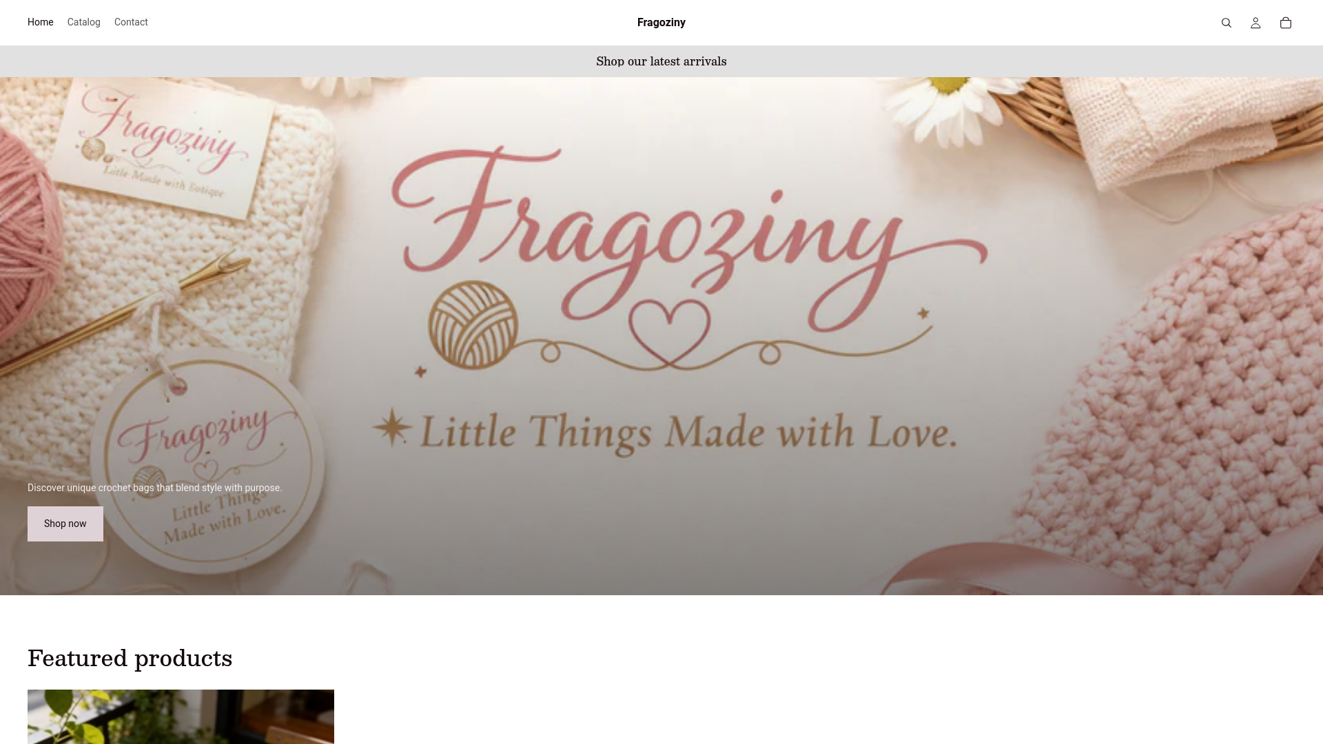 website screenshot of https://fragoziny.com/