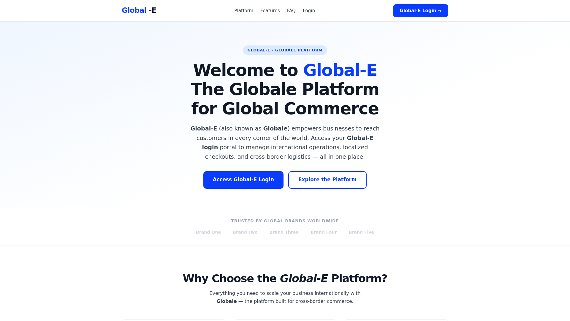 website screenshot of https://web-global-e.com/