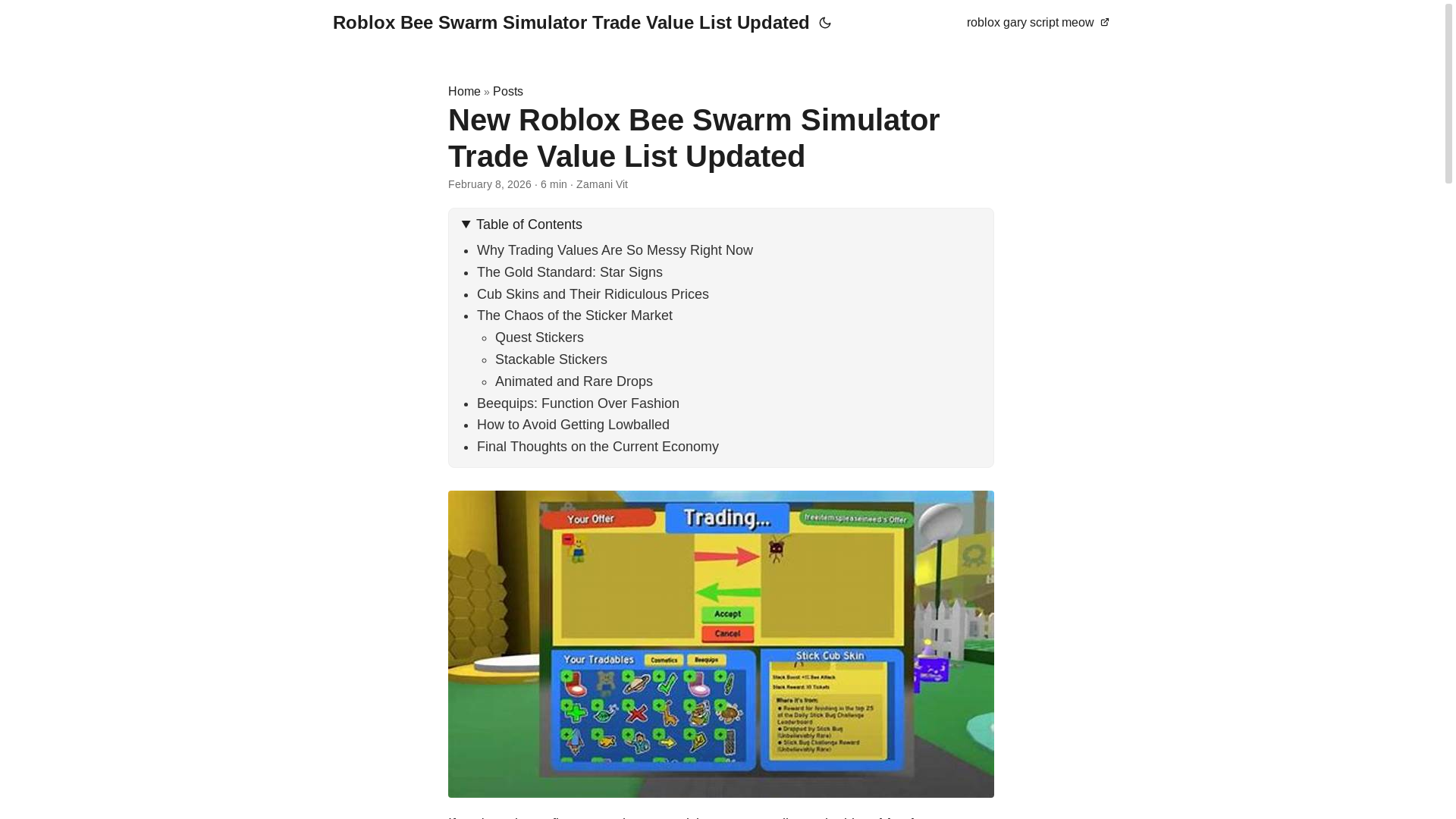 website screenshot of https://roblox-bee-swarm-simulator-trade-value-list-updated.pages.dev/