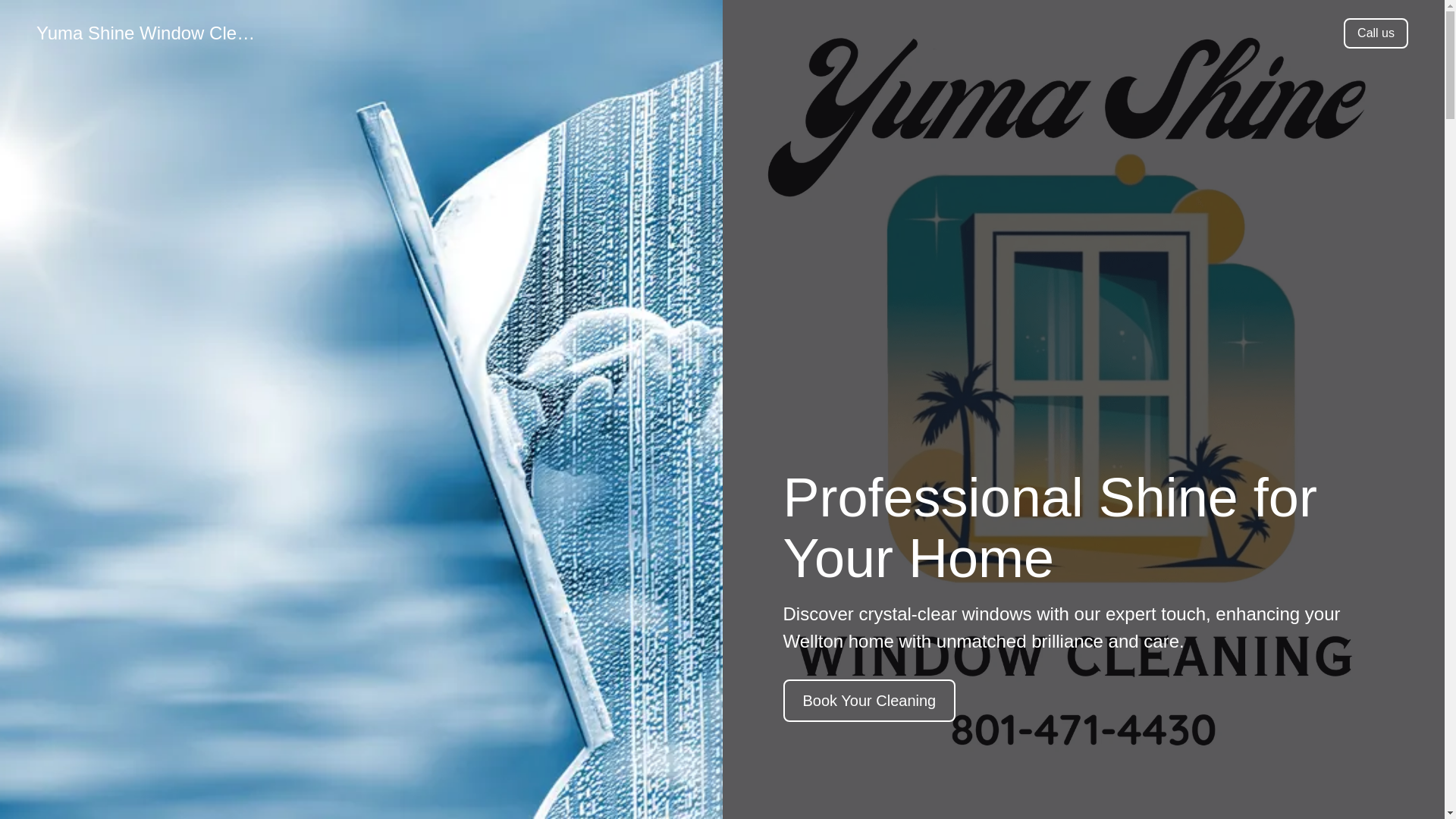 website screenshot of https://yumashinewindowcleaning.com/