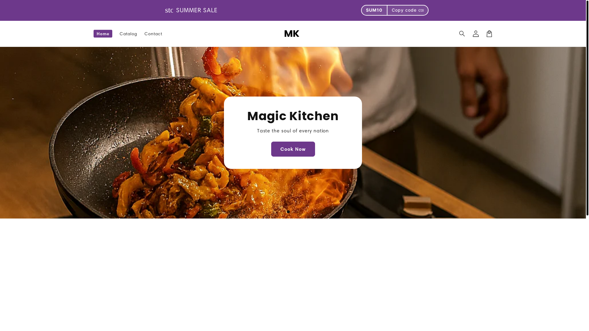 website screenshot of https://magicalkitchen.store/