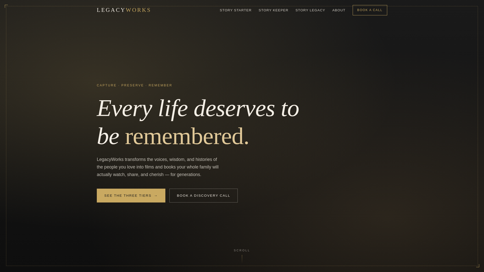 website screenshot of https://legacyworks.studio/