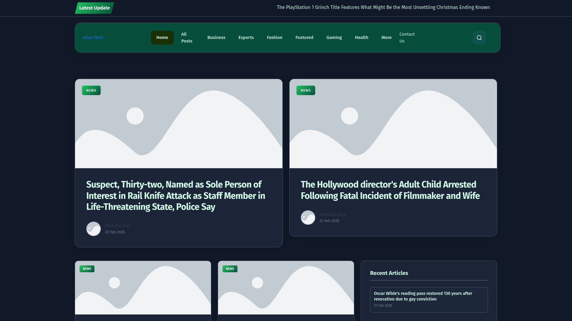 website screenshot of https://atlasfield.co.uk/