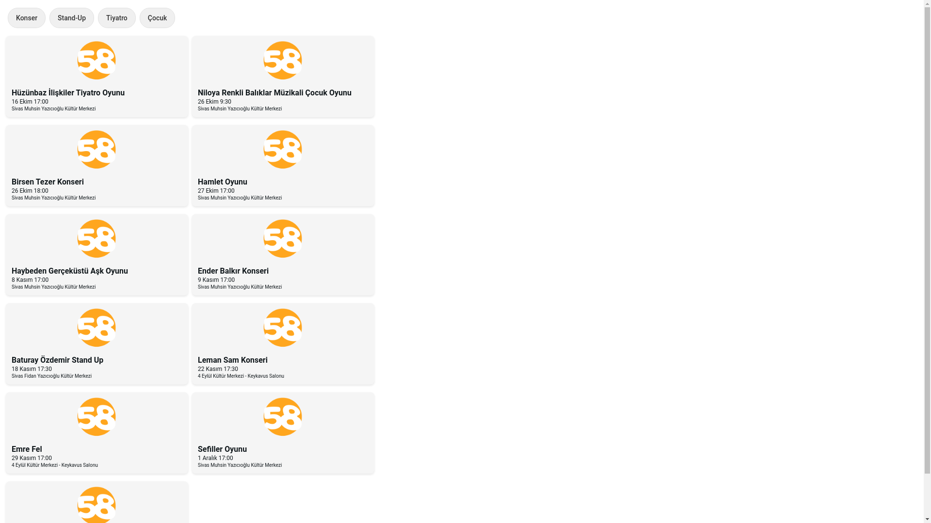 website screenshot of https://sivasetkinlik.com/
