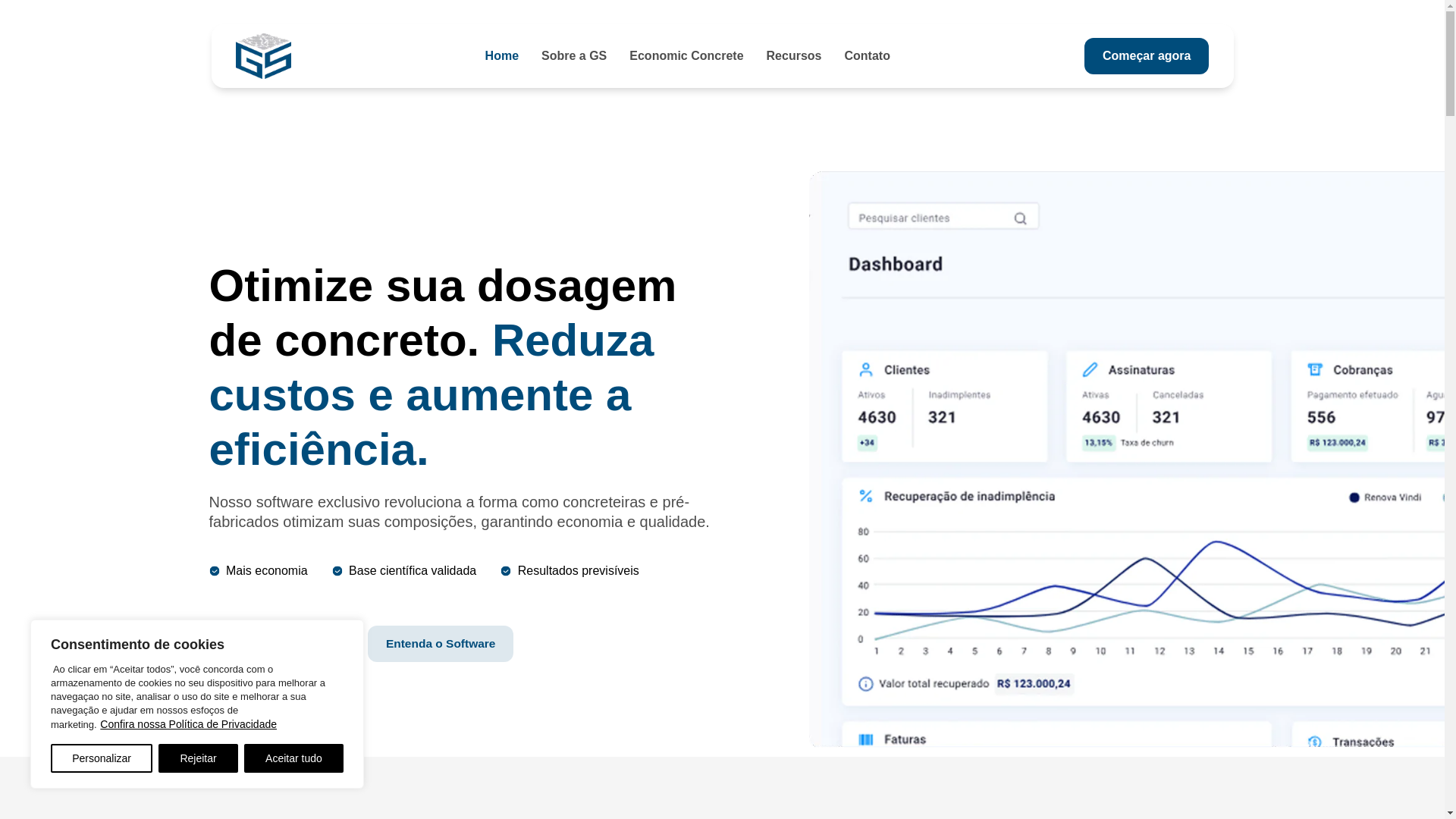 website screenshot of https://economicconcrete.com.br/