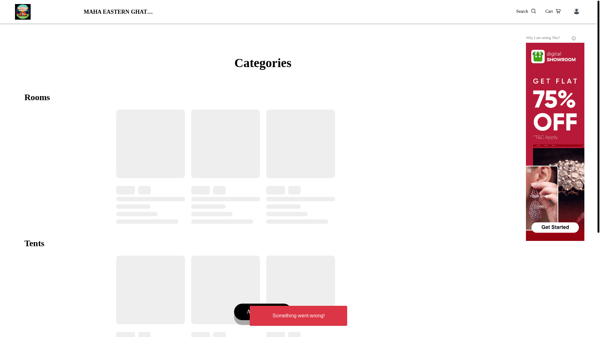website screenshot of https://mahaeasternghatresort.co.in/