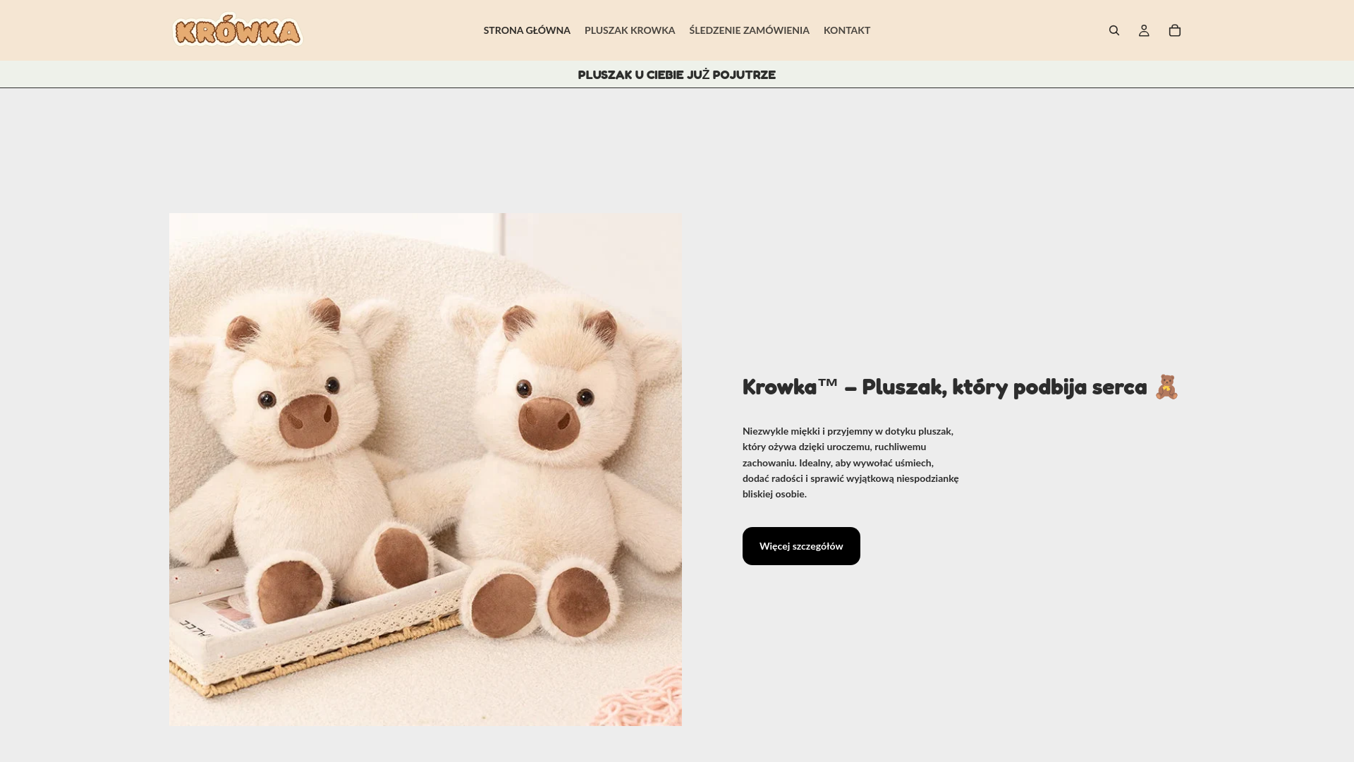 website screenshot of https://xn--krwka-1ta.com.pl/