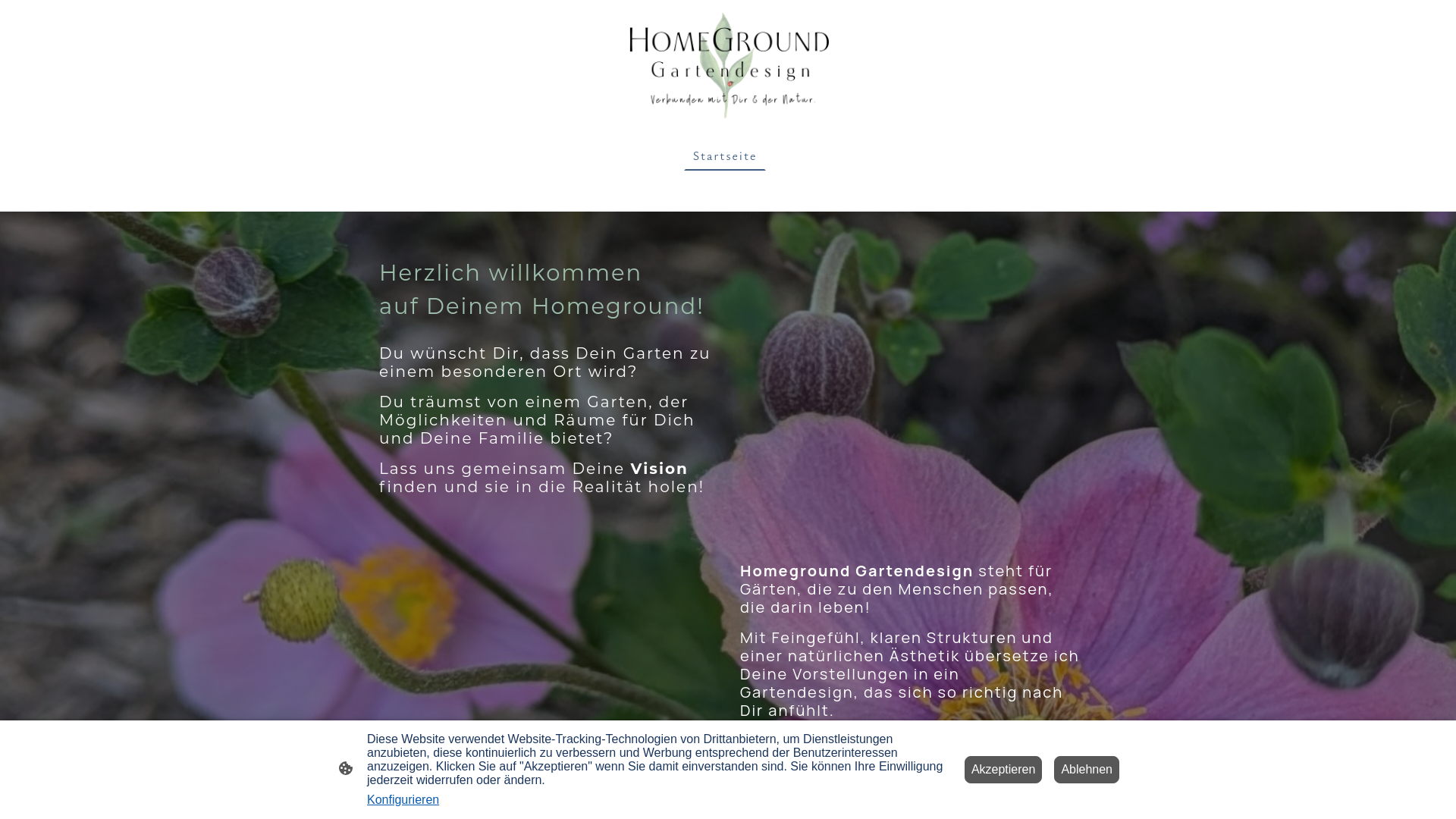 website screenshot of https://homeground-gartendesign.de