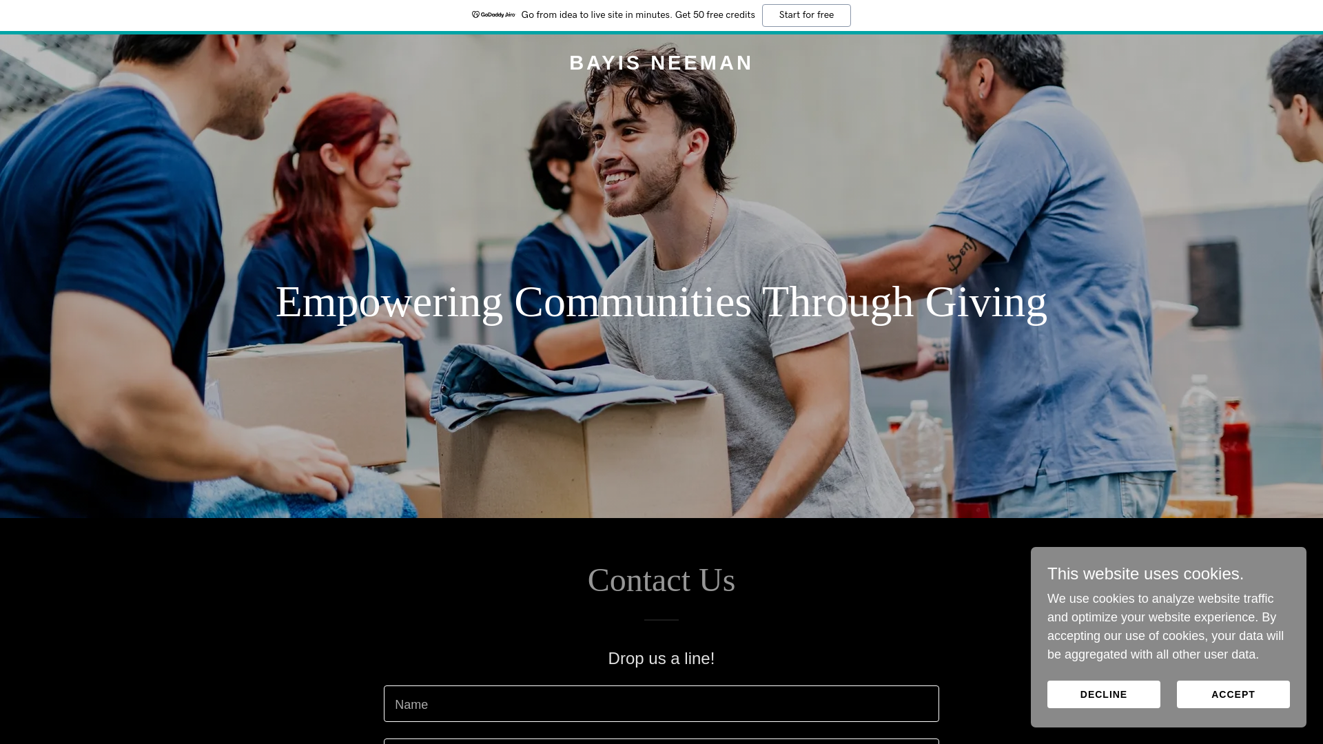 website screenshot of https://bayisneeman.co.uk/