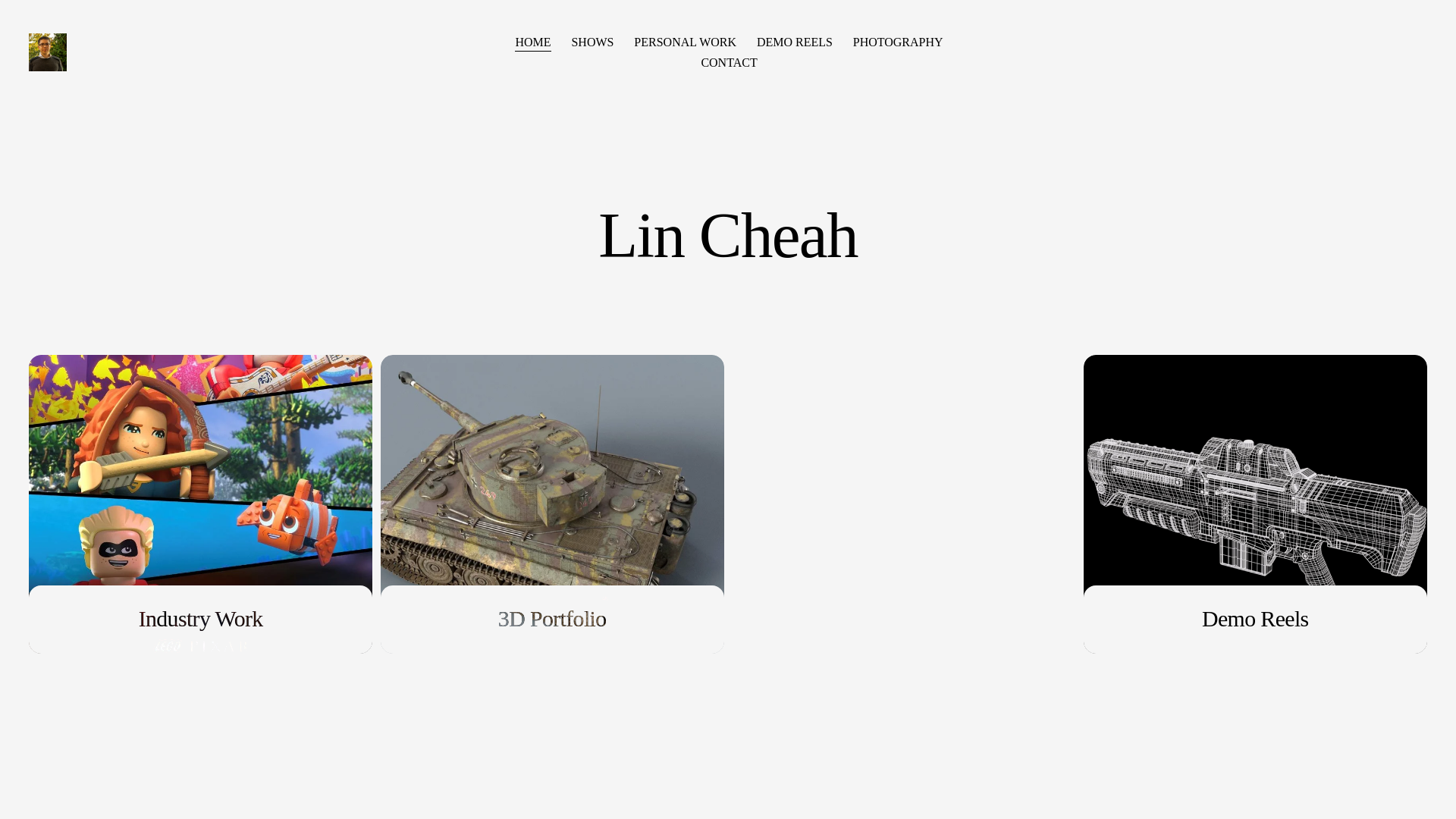 website screenshot of https://lincheah.com/